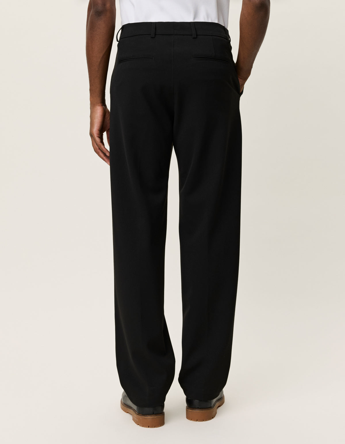 Como Solid Slack Pants Black