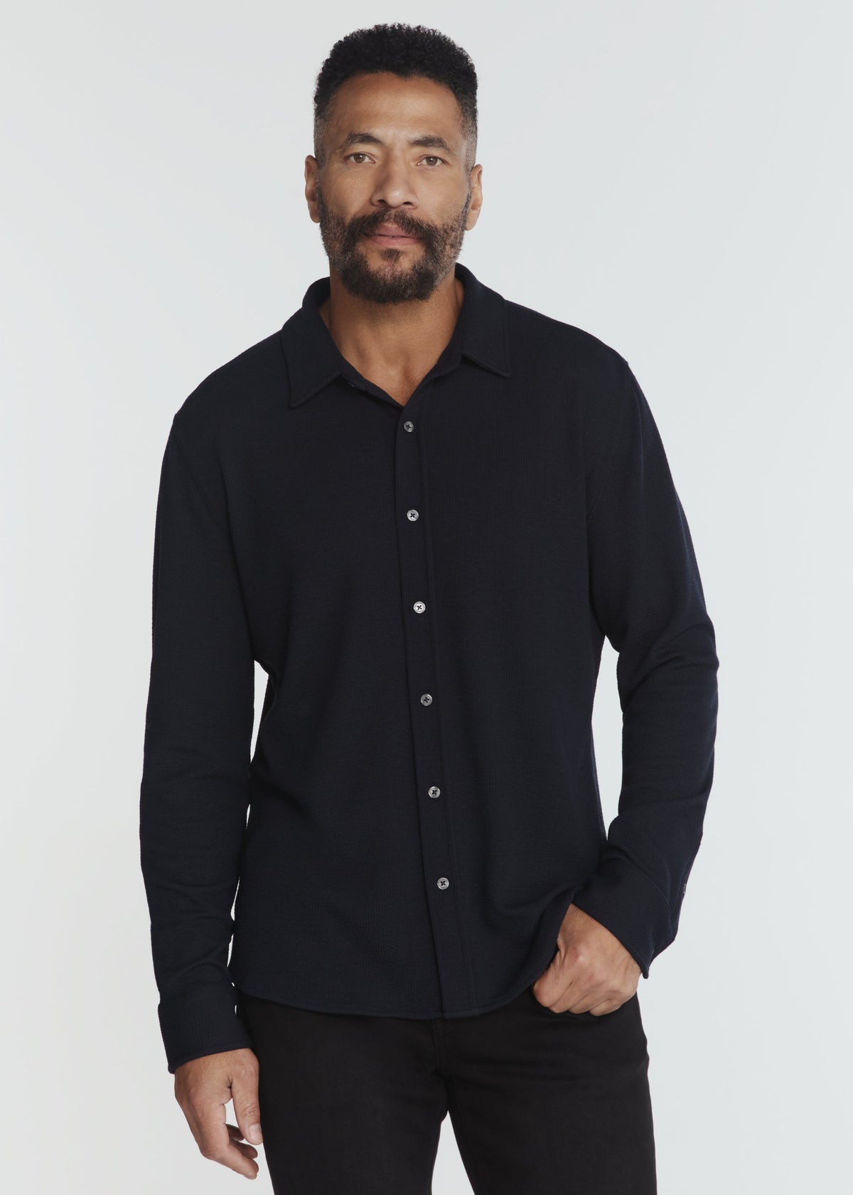 Levine Long Sleeve Shirt Navy
