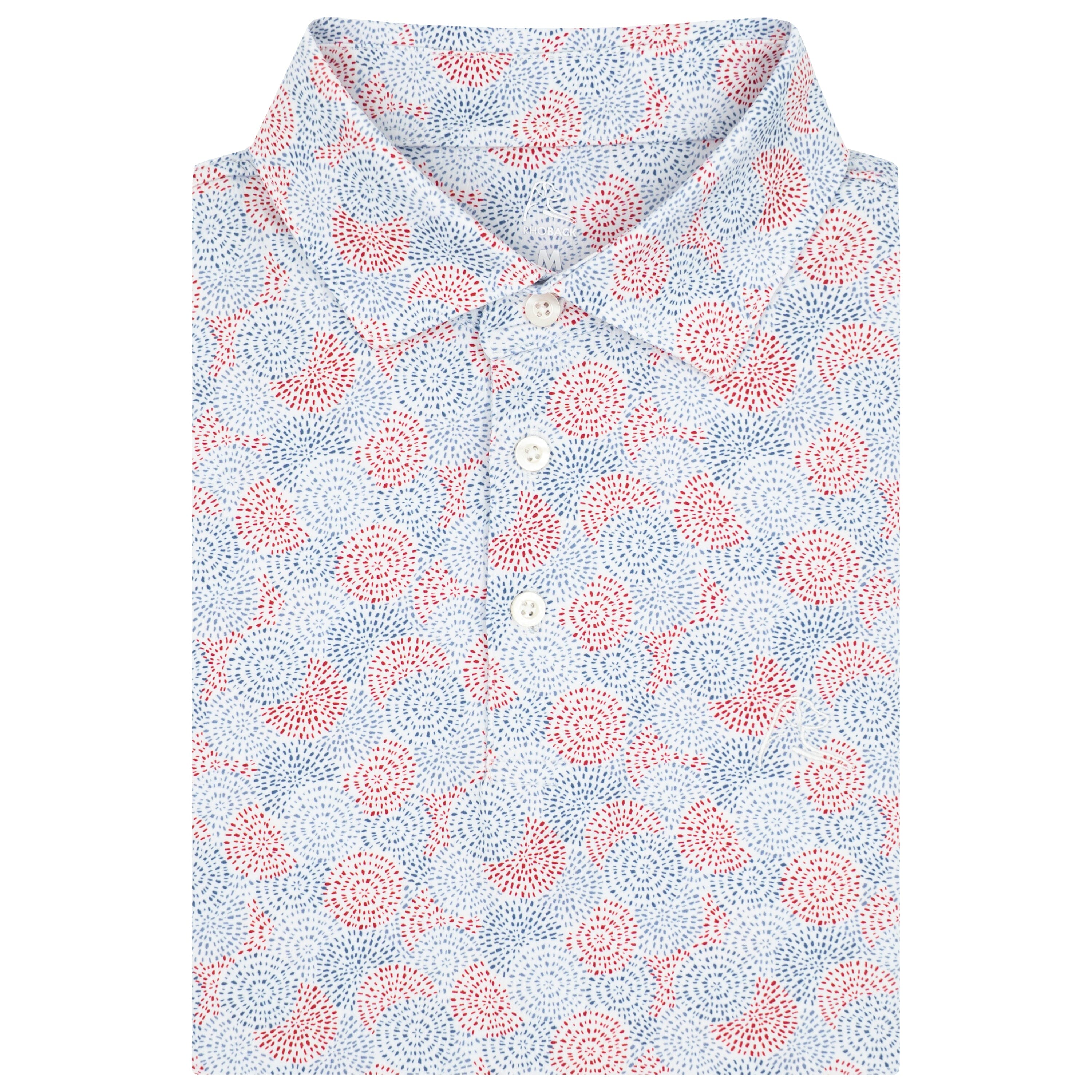 The Burst Polo White/Caicos Blue