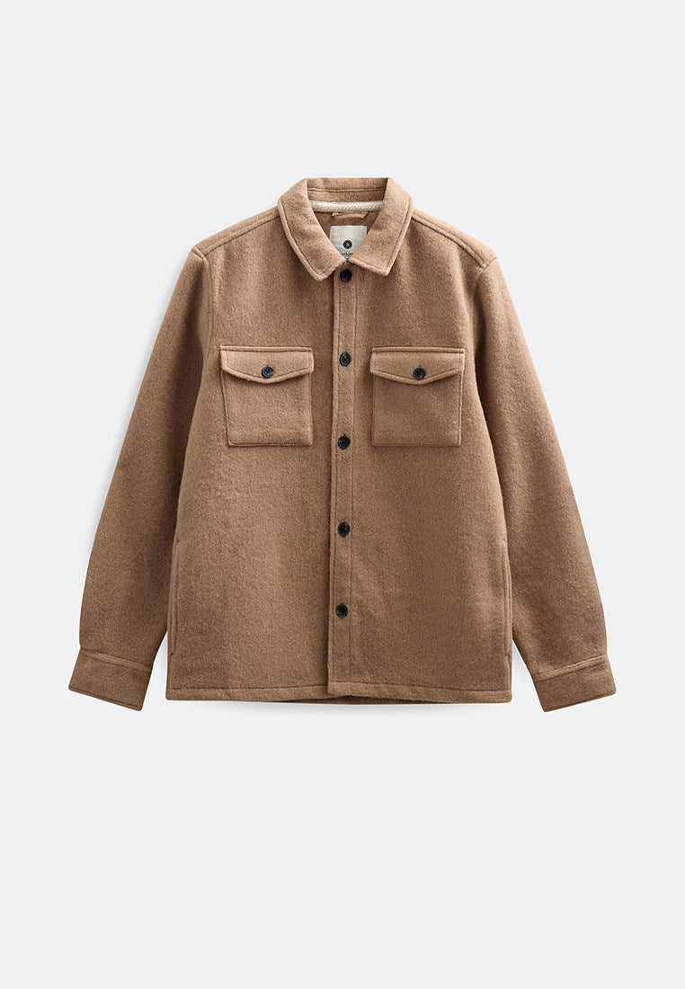 Akoscar Boiled Wool Overshirt Tiger's Eye