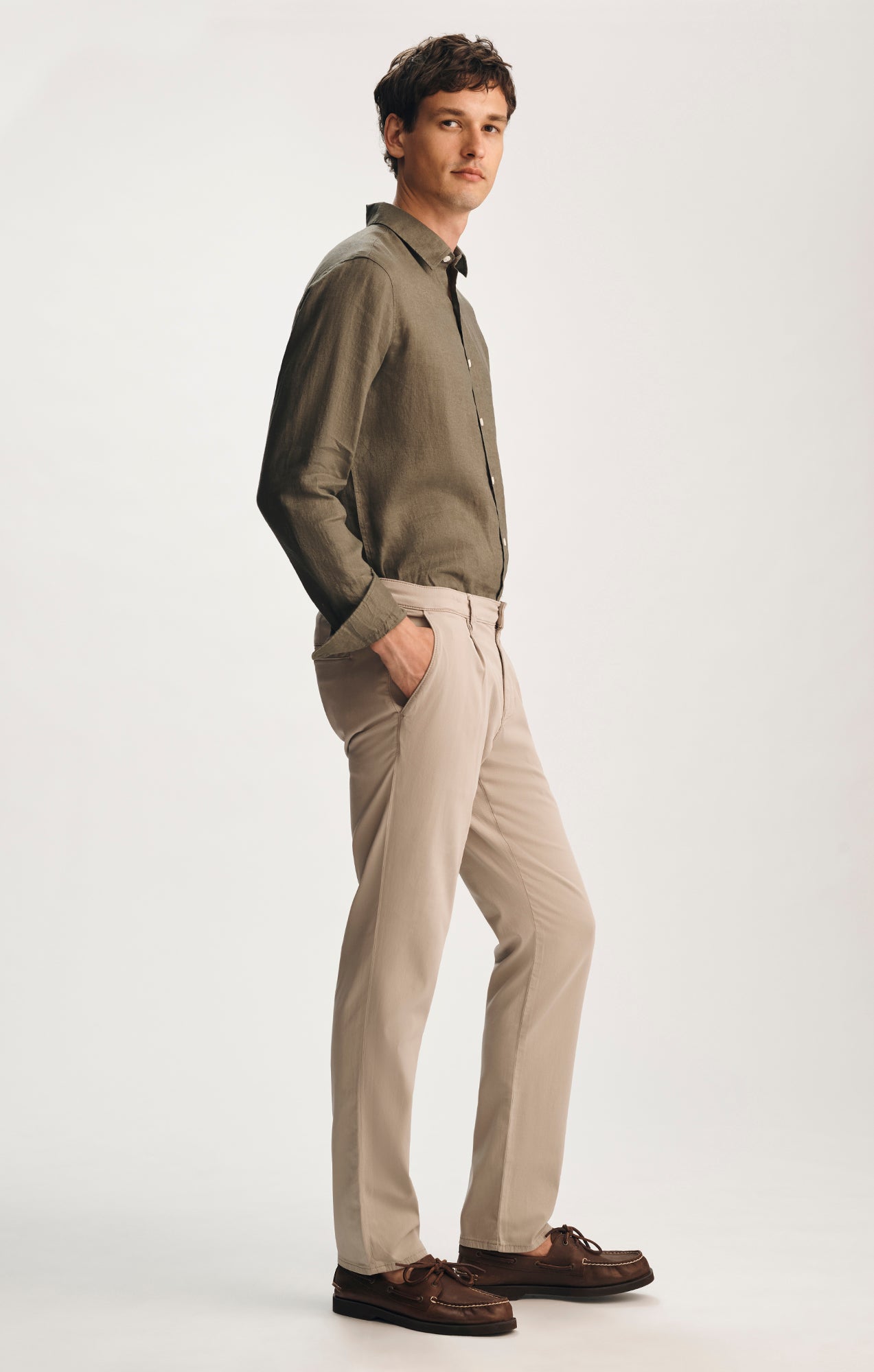 Will Pleated City Trouser Nature