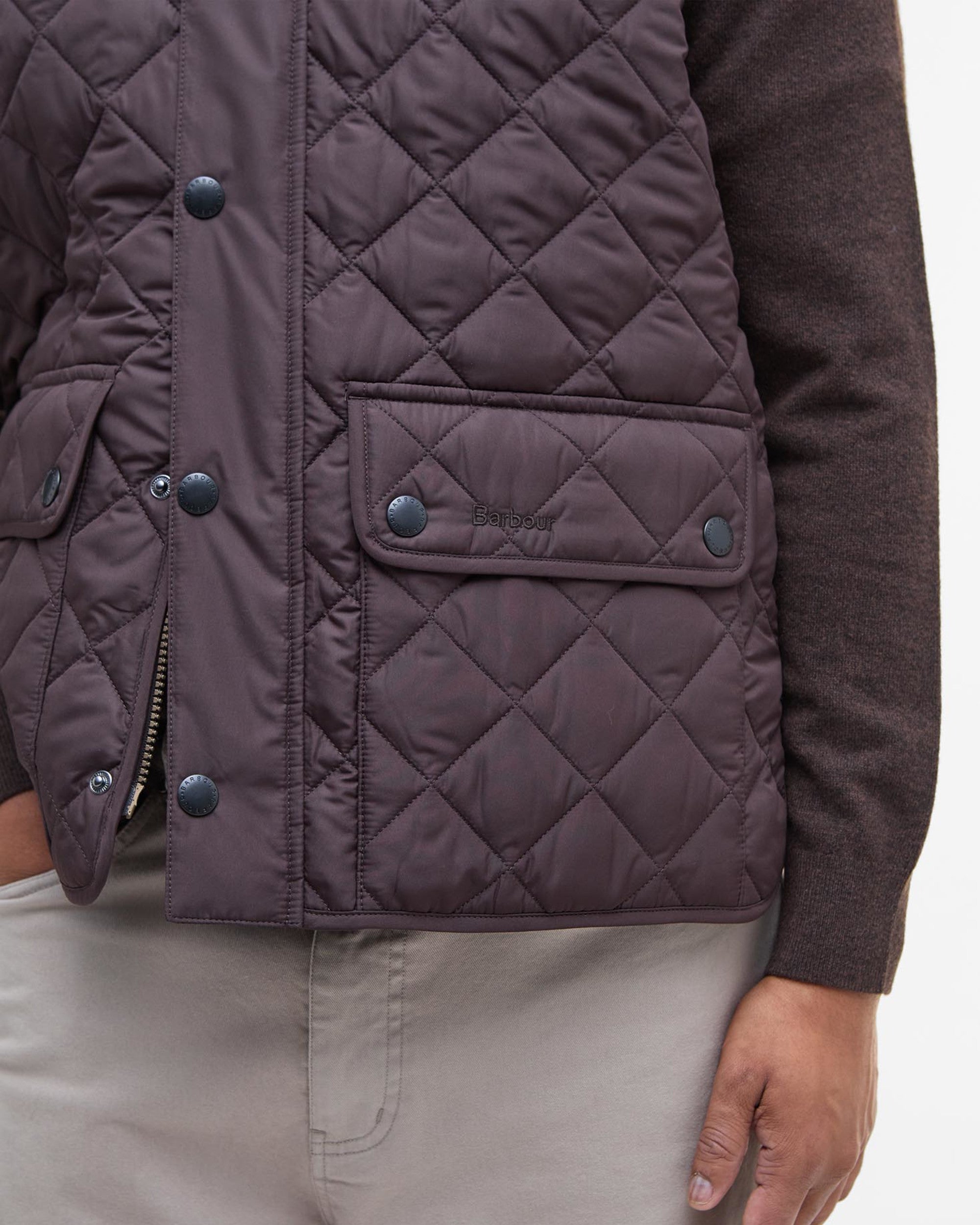 New Lowerdale Quilted Gilet Black Oak