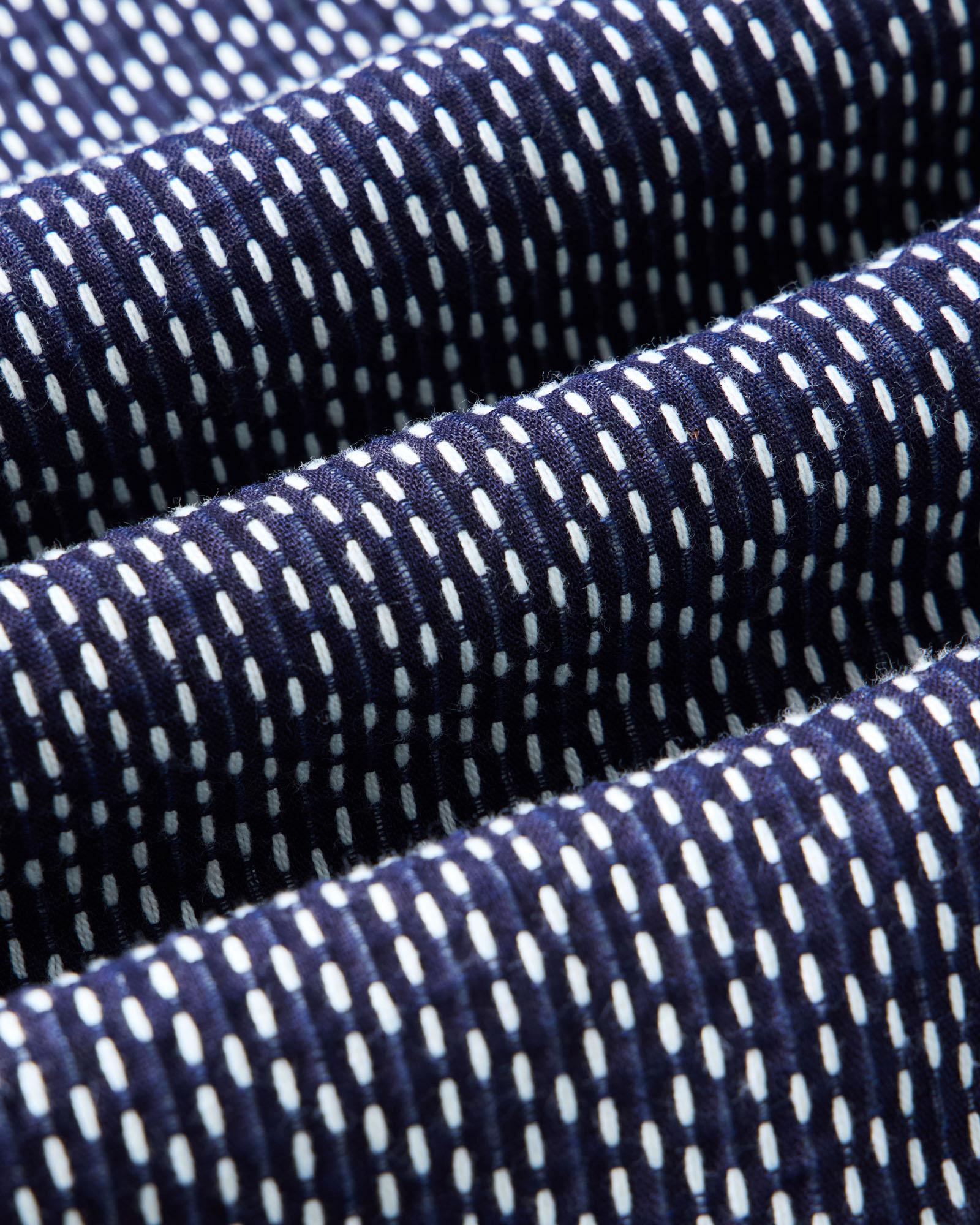 The Davis Shirt Indigo Raindrop Sashiko