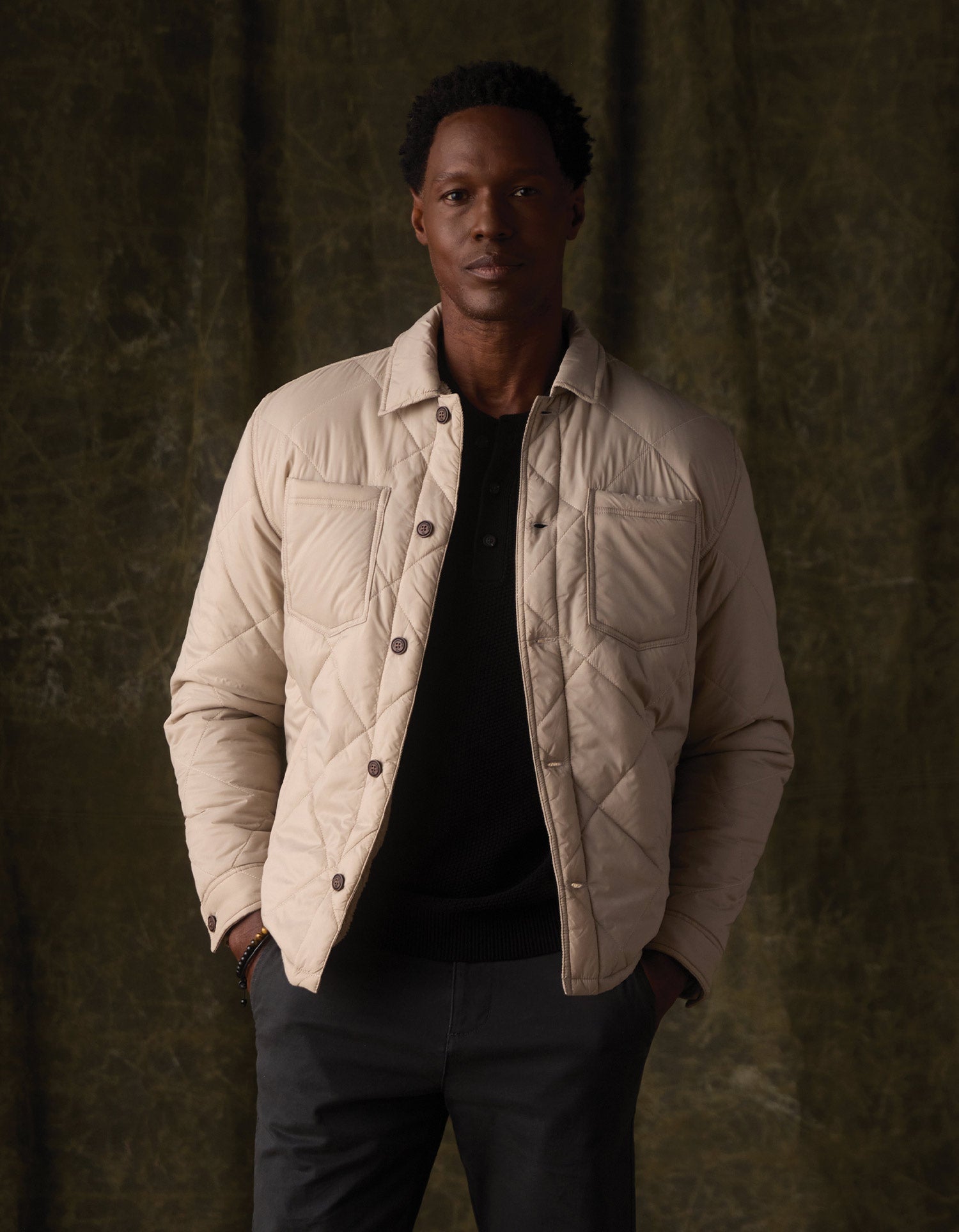 ジャケット・アウター everyone random quilted jacket (BEIGE) The Only Jacket Fawn