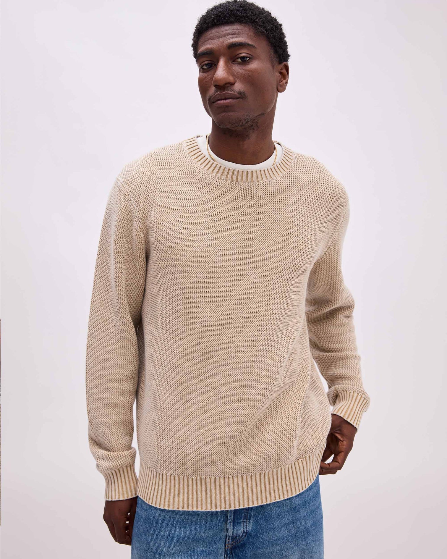 Dune Open Knit Sweater Khaki