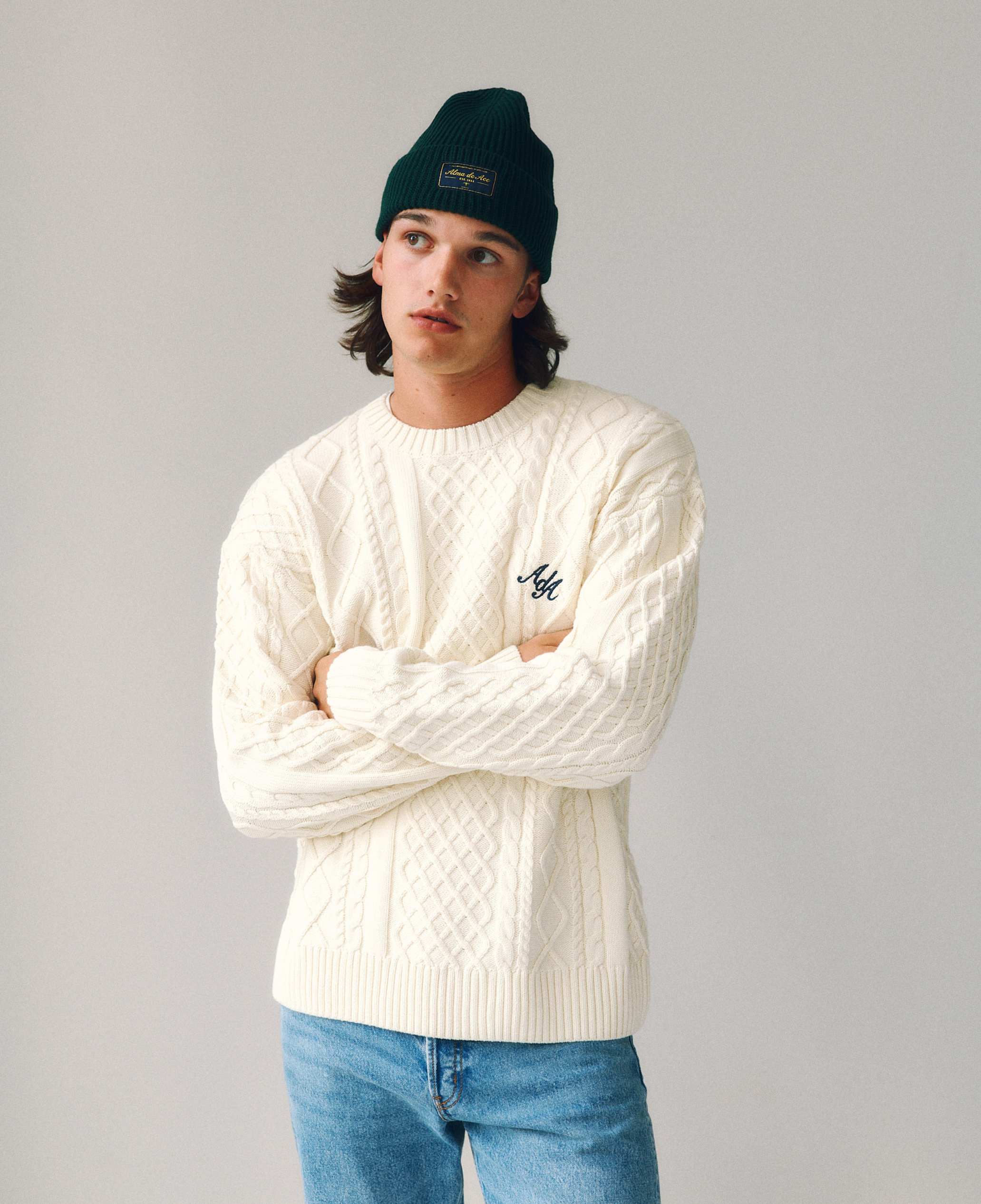 Lucia Knitted Crew Cream