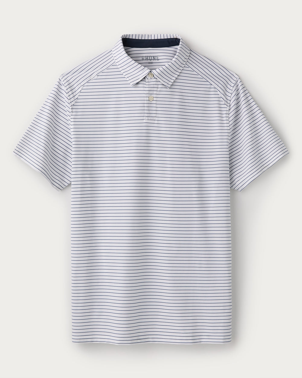Commuter Polo White/Navy Pinstripe