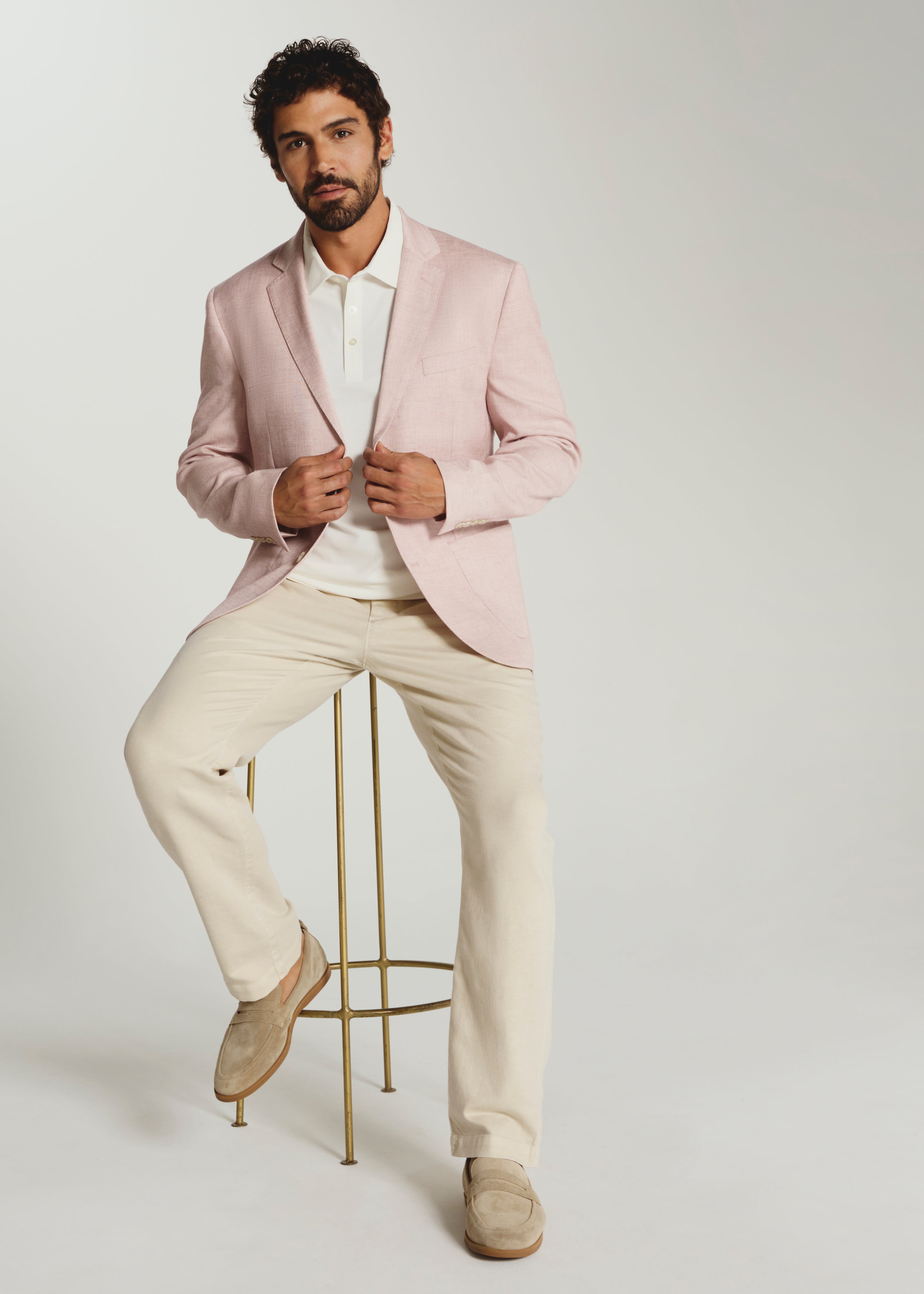 Saltwood Linen Blazer Dusty Rose