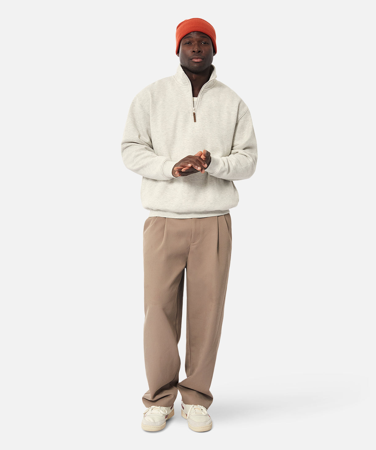 The Staunton Track Top Oatmeal Marl