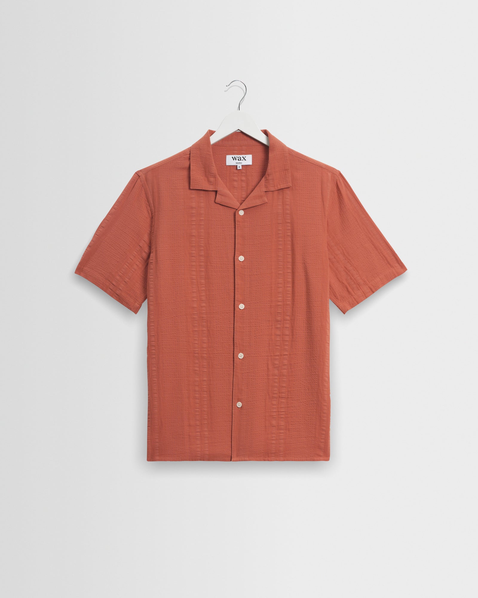 Didcot Shirt in Double Weave Grid Rust