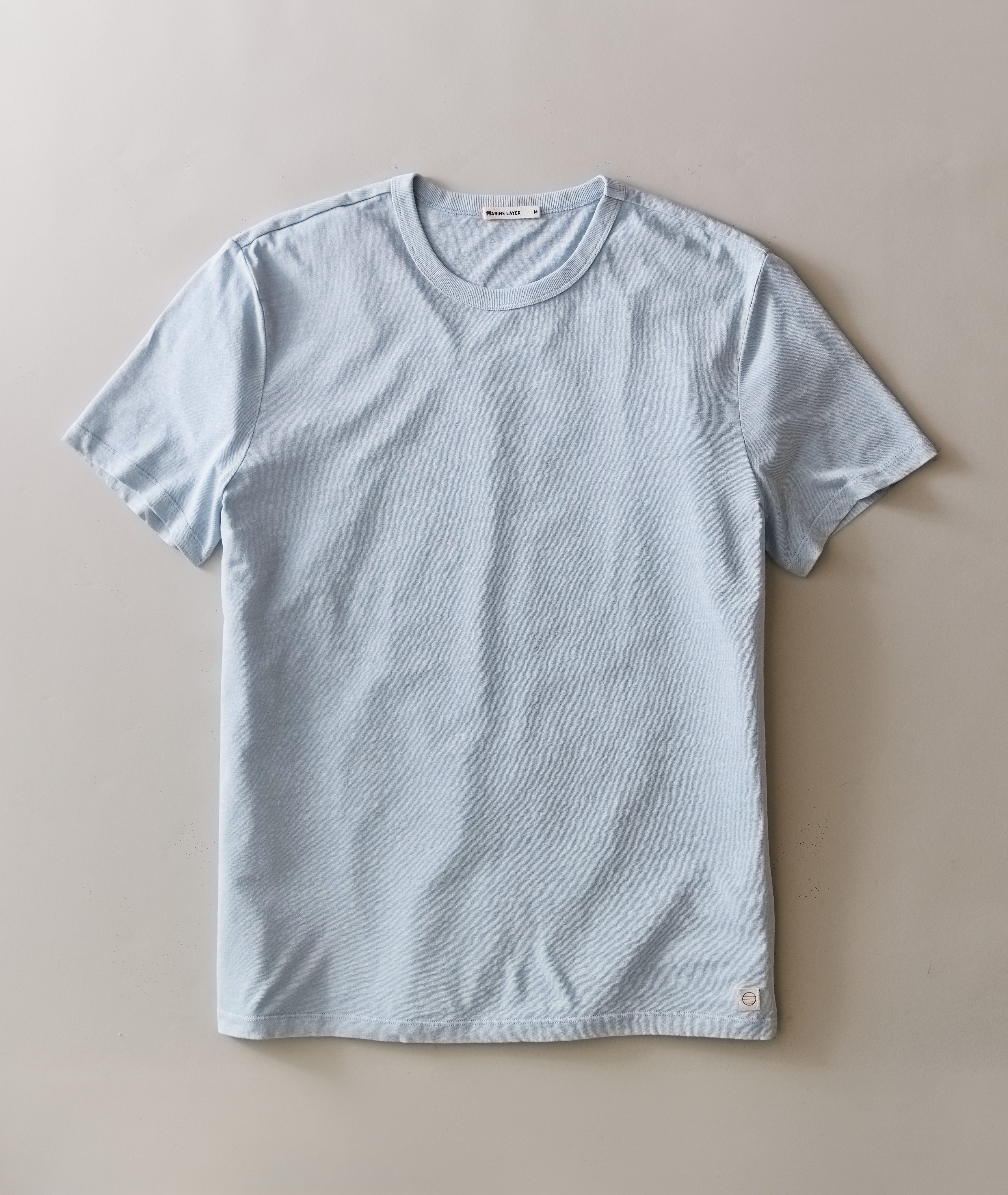 Relaxed Hemp Cotton Tee Soft Chambray
