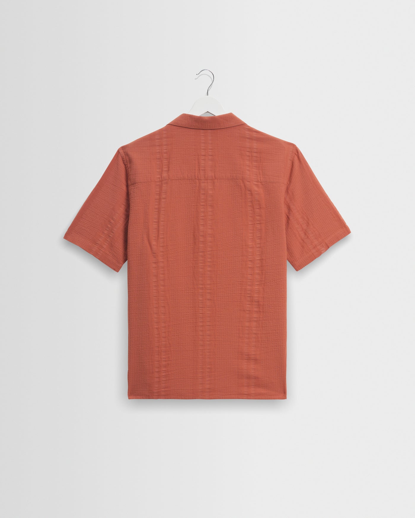Didcot Shirt in Double Weave Grid Rust