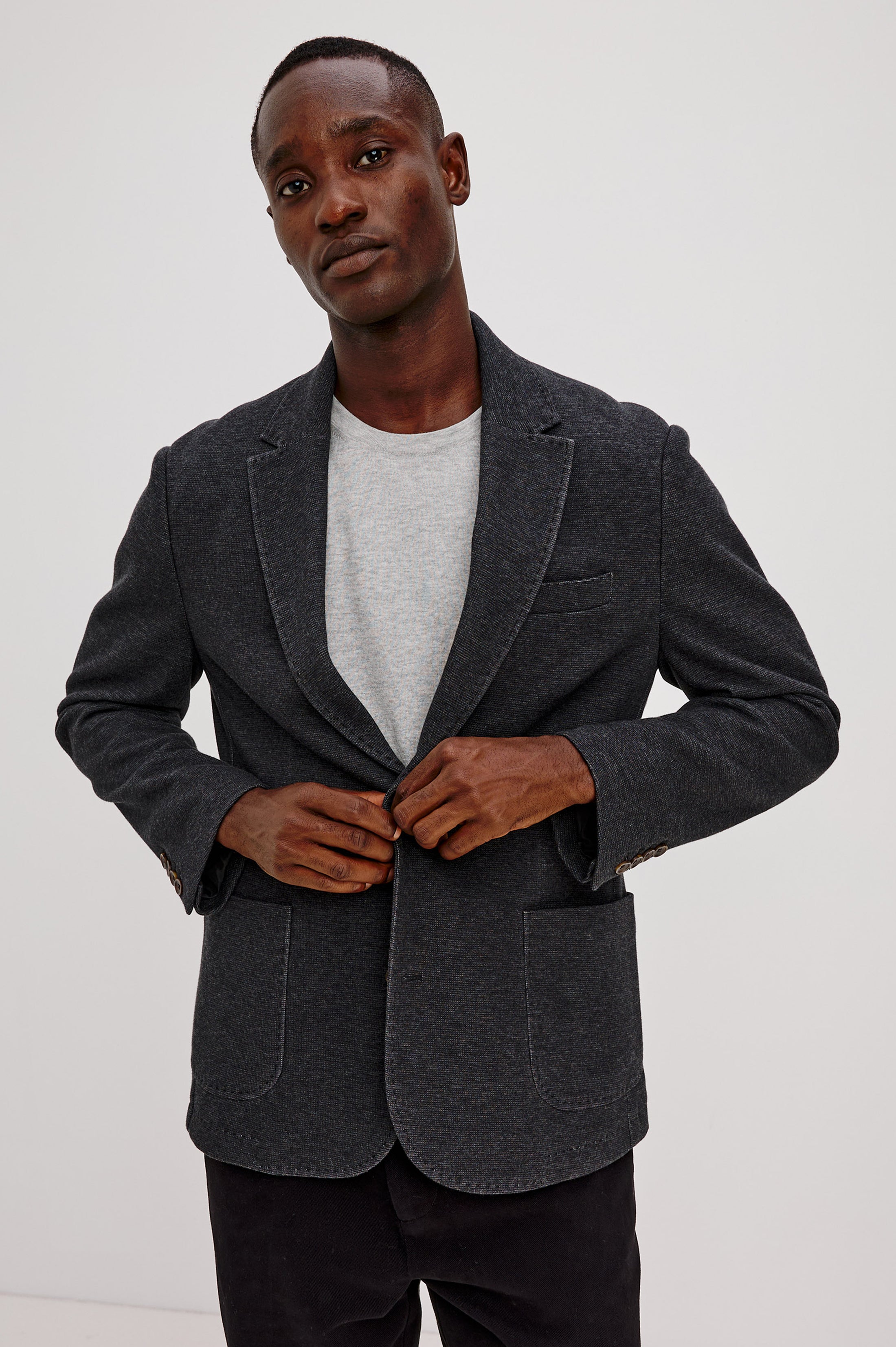 Lorenz Knit Blazer Night Heather