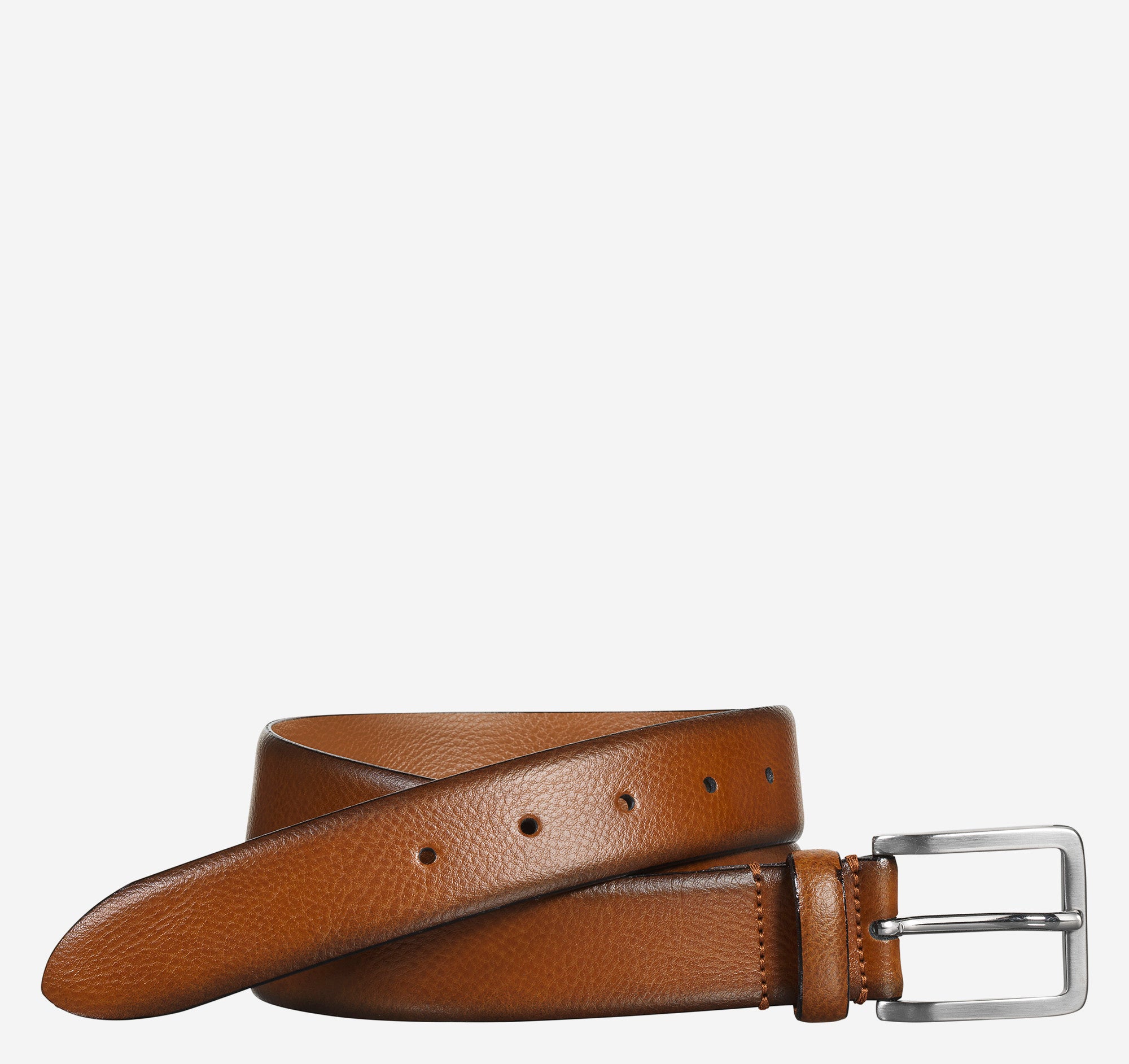 Feathered Edge Dress Belt Tan