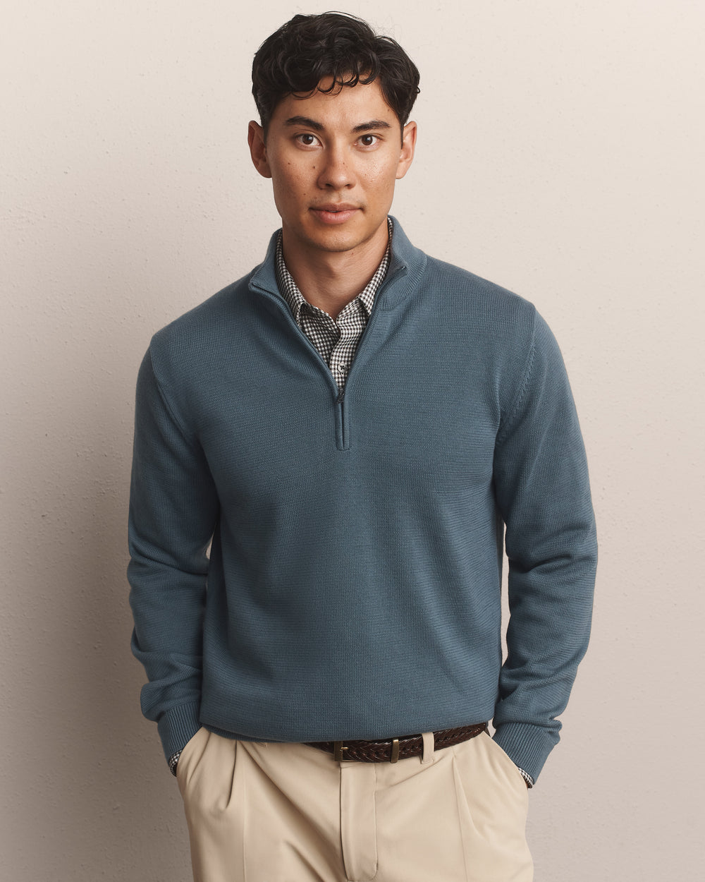 Commuter 1/4 Zip Sweater Shadow Blue