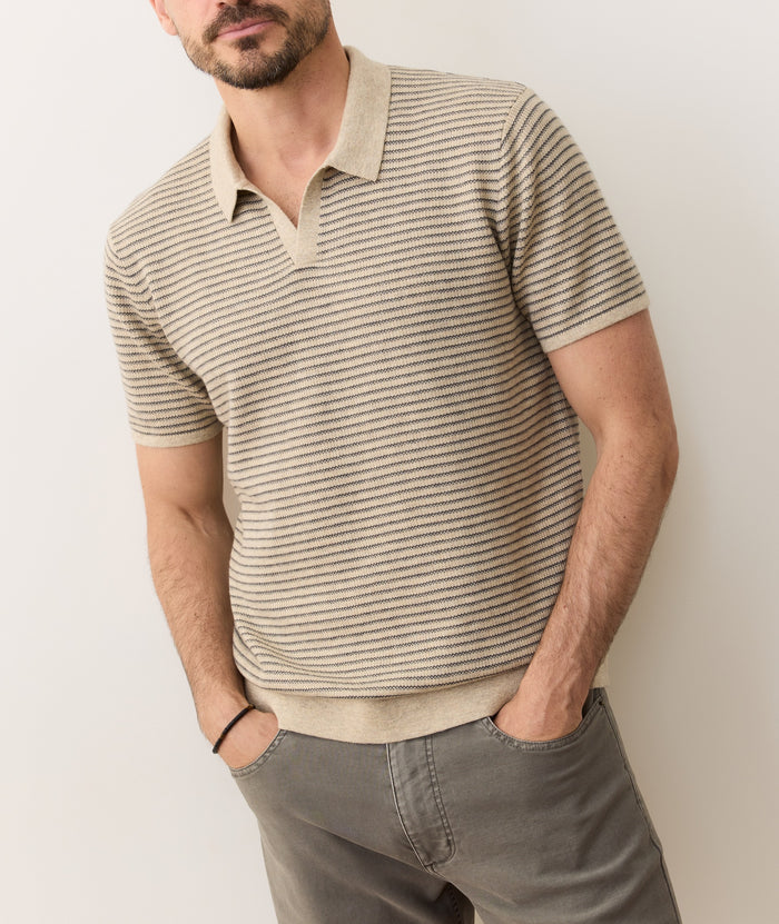 Liam Sweater Polo Natural/Charcoal