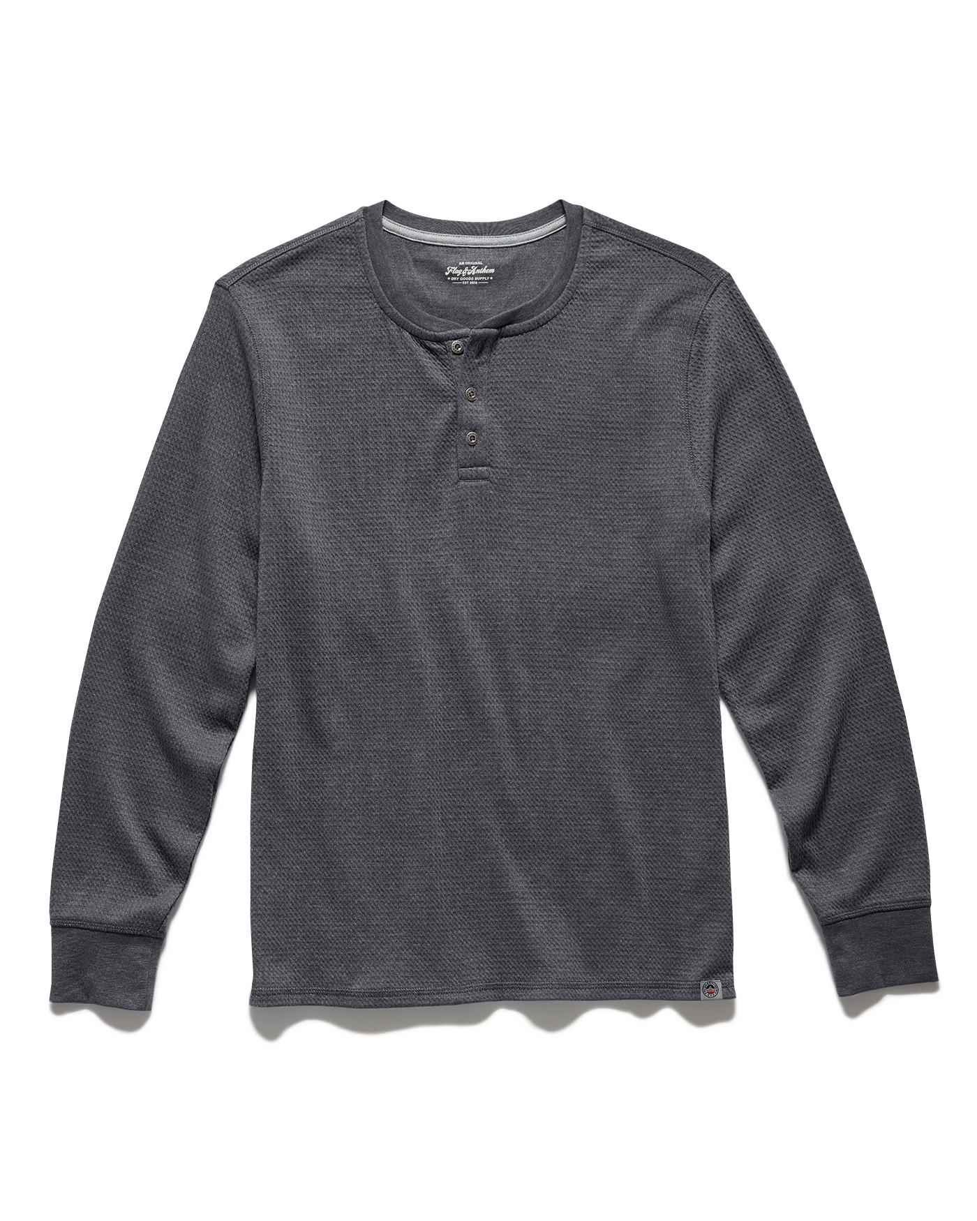 Chatsworth Soft Waffle Henley Charcoal Heather