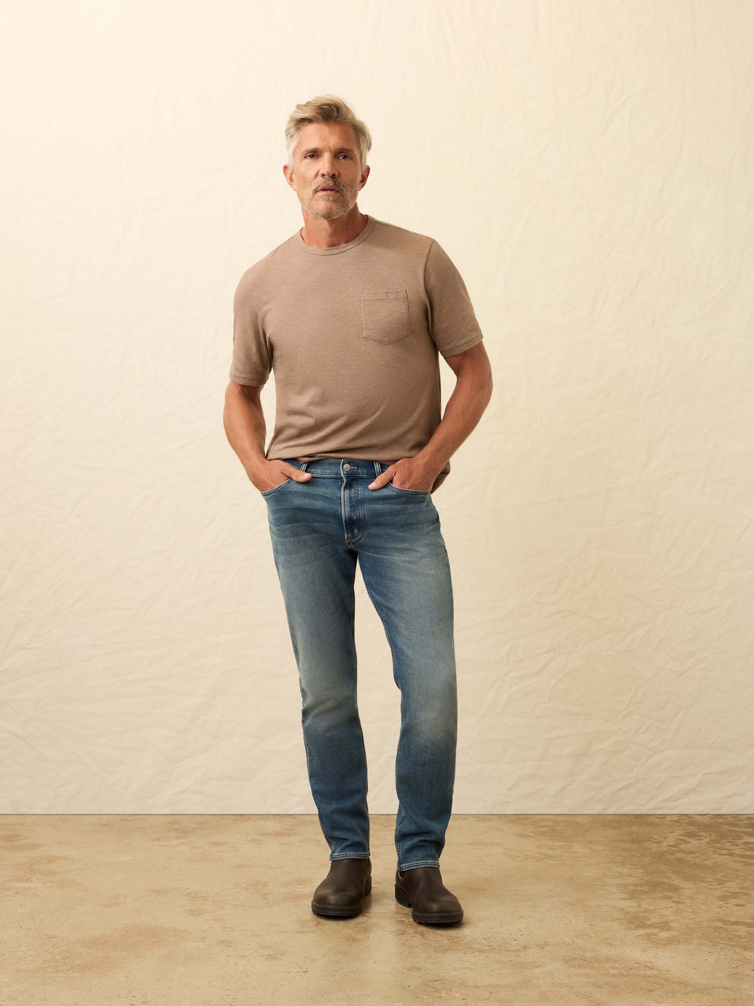 Stretch Terry Indigo 5 Pocket Indigo Ocean Wash