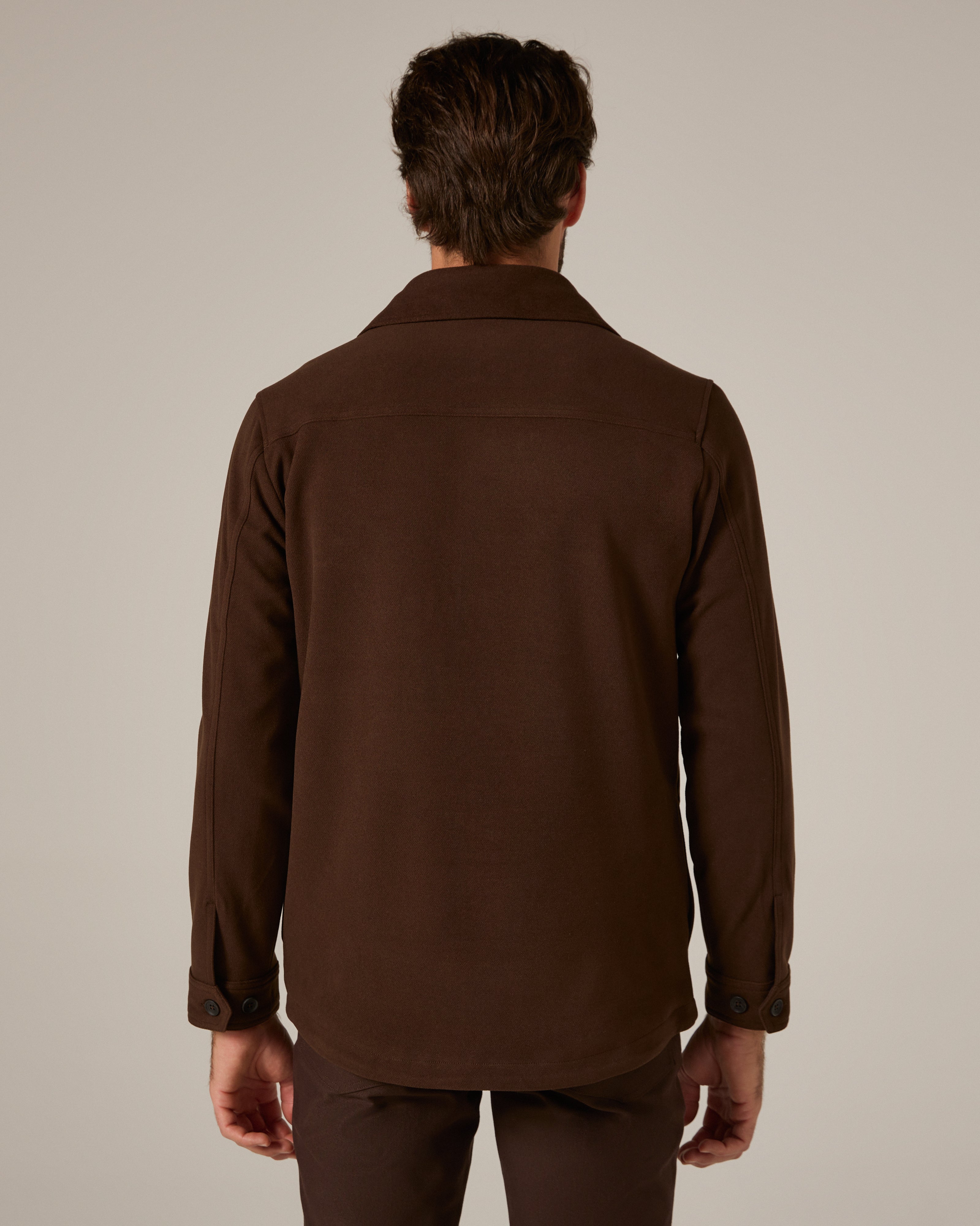 Craftsman Twill Shacket Walnut