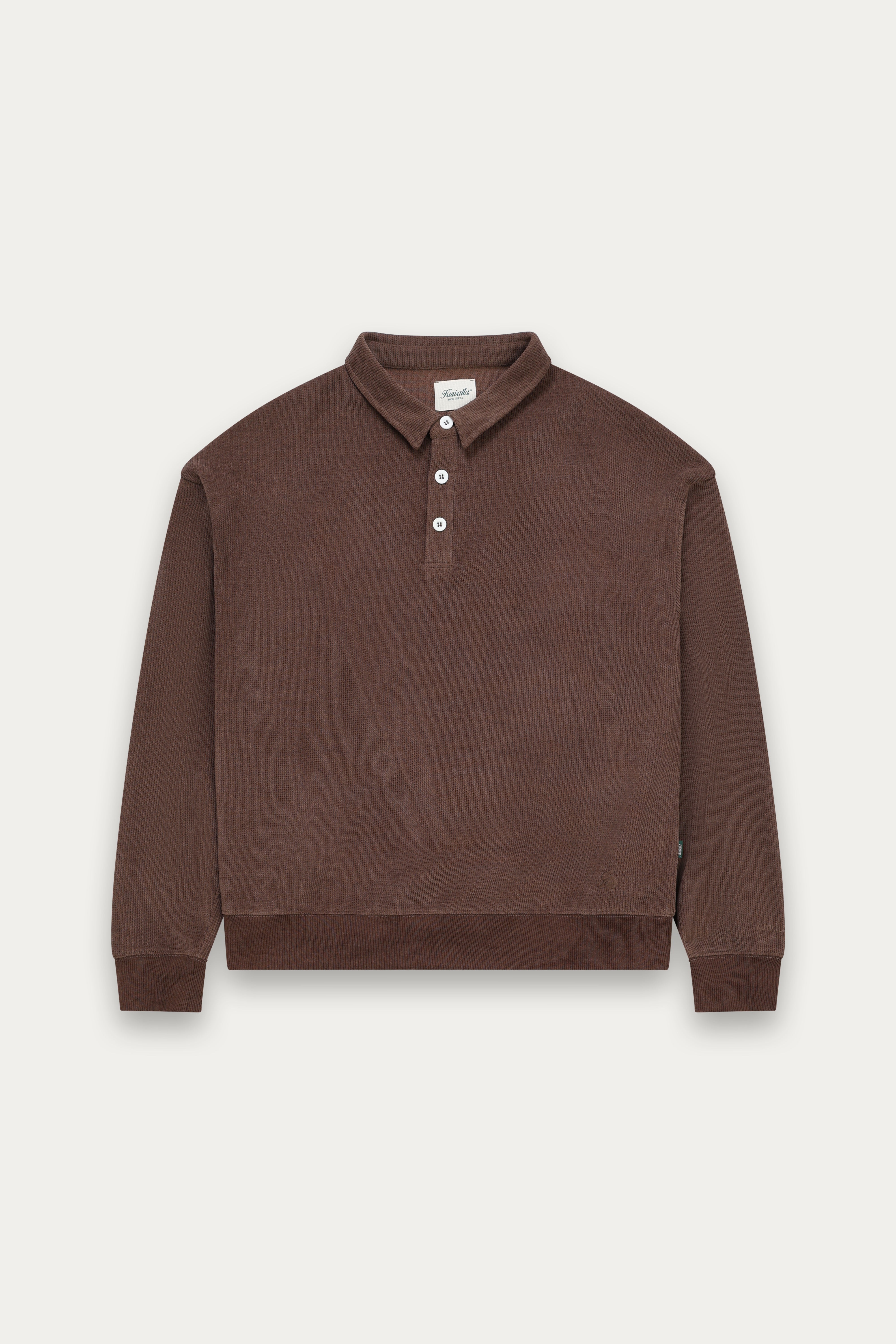 Chenille Polo Brown