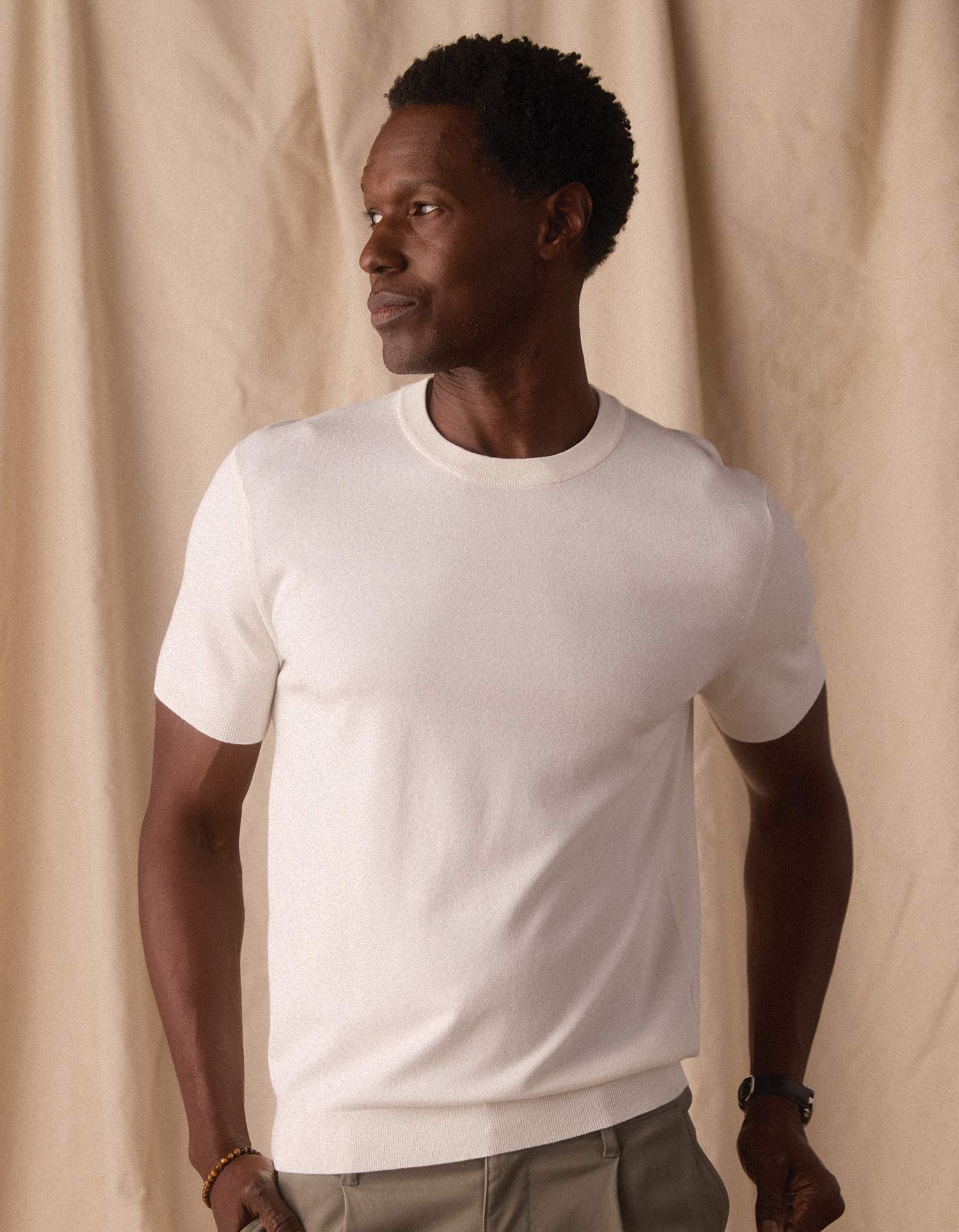 Taylor Sweater Tee White