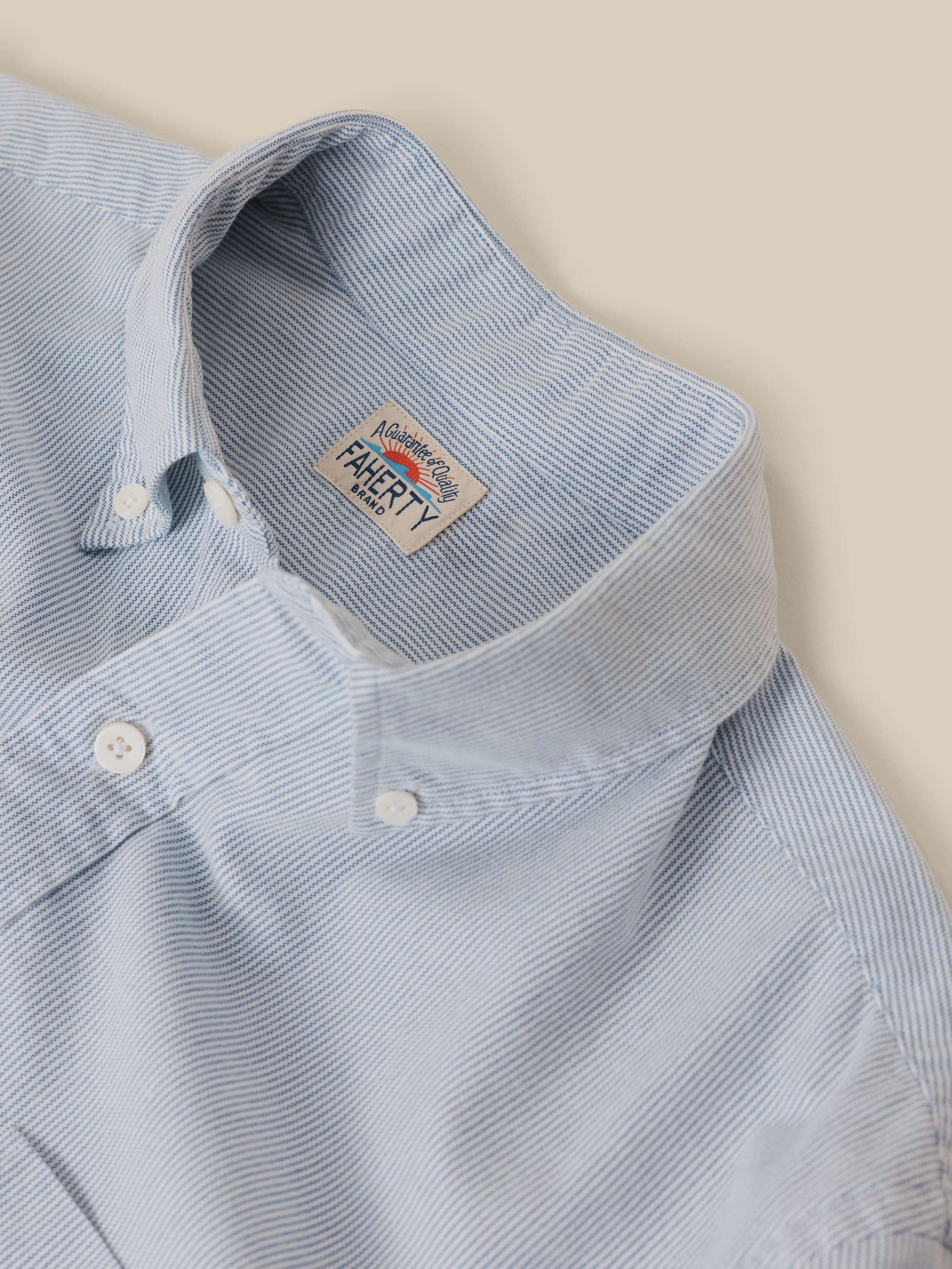 Laundered Oxford Shirt Classic Blue Stripe