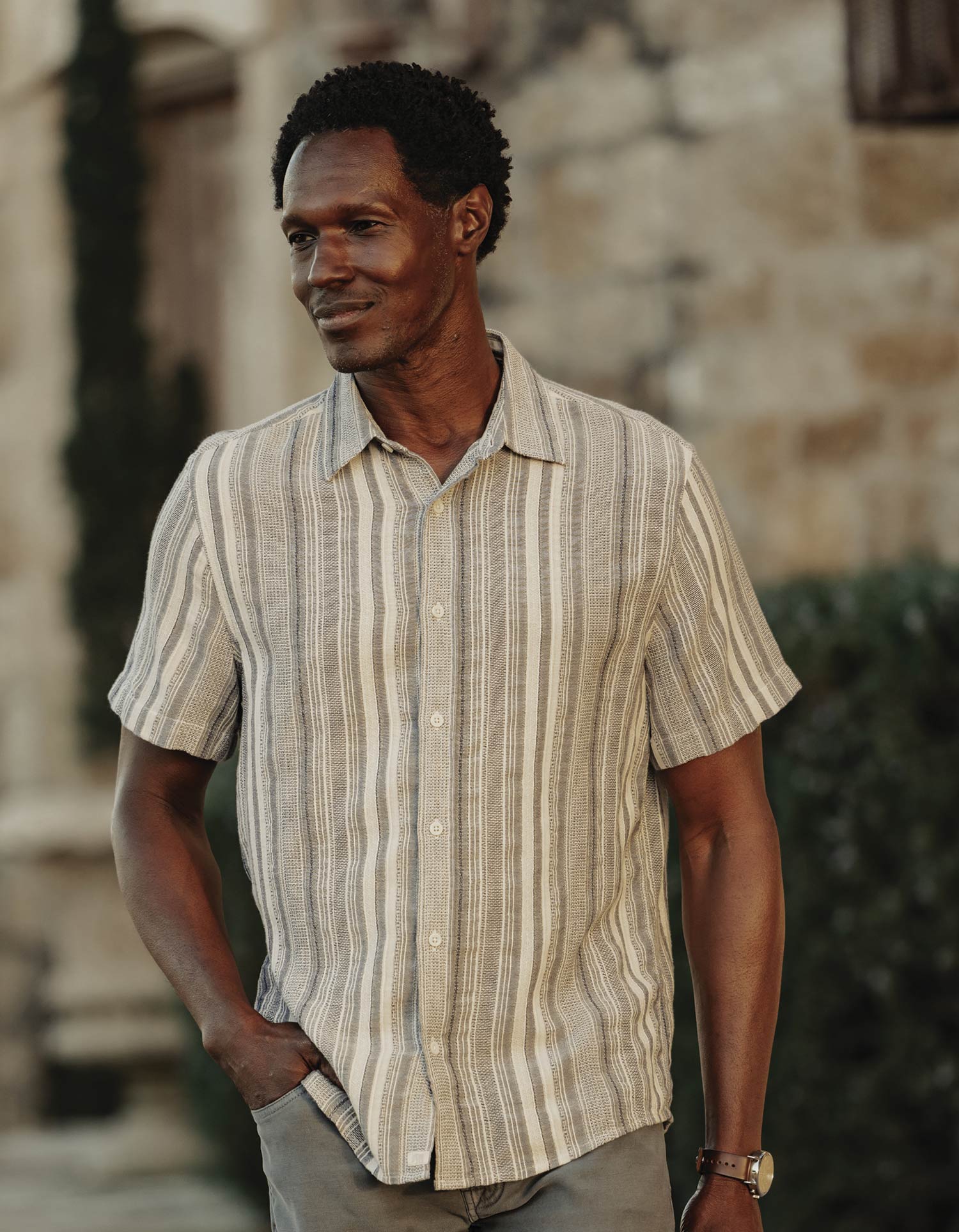 Freshwater Stripe Everyday Shirt Positano