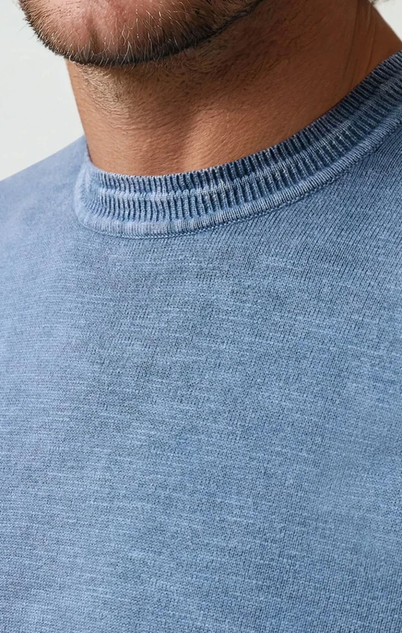 Garment Dyed Knit Tee Medium Blue