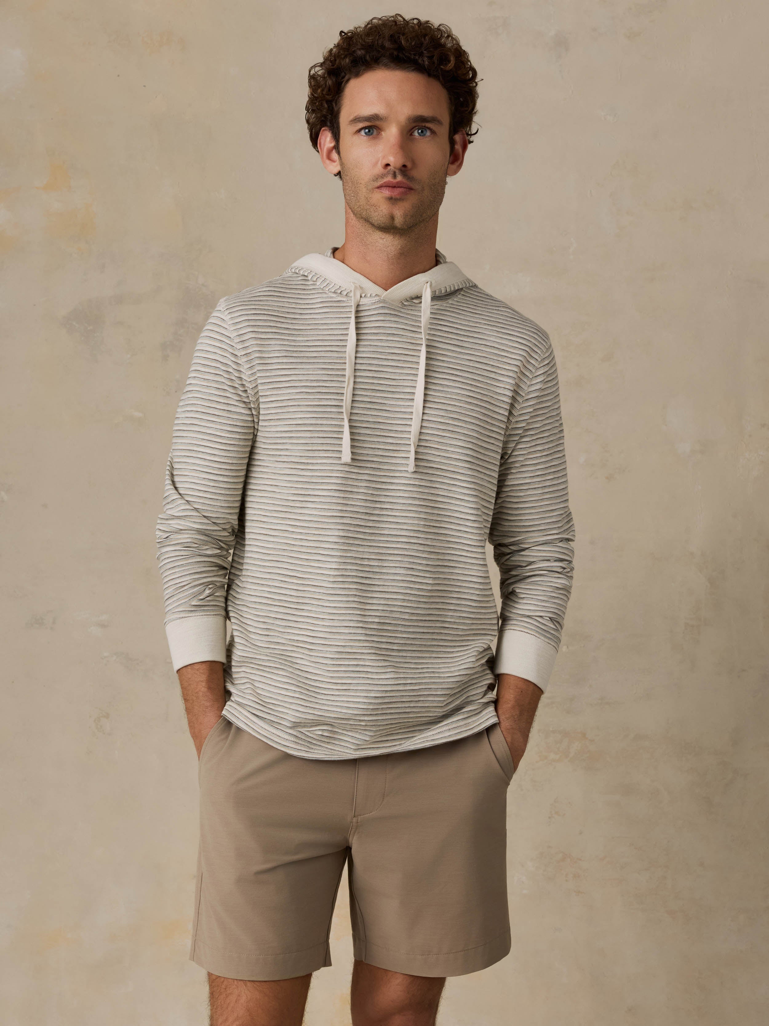 Sunwashed Slub Hoodie Cedar Falls Stripe