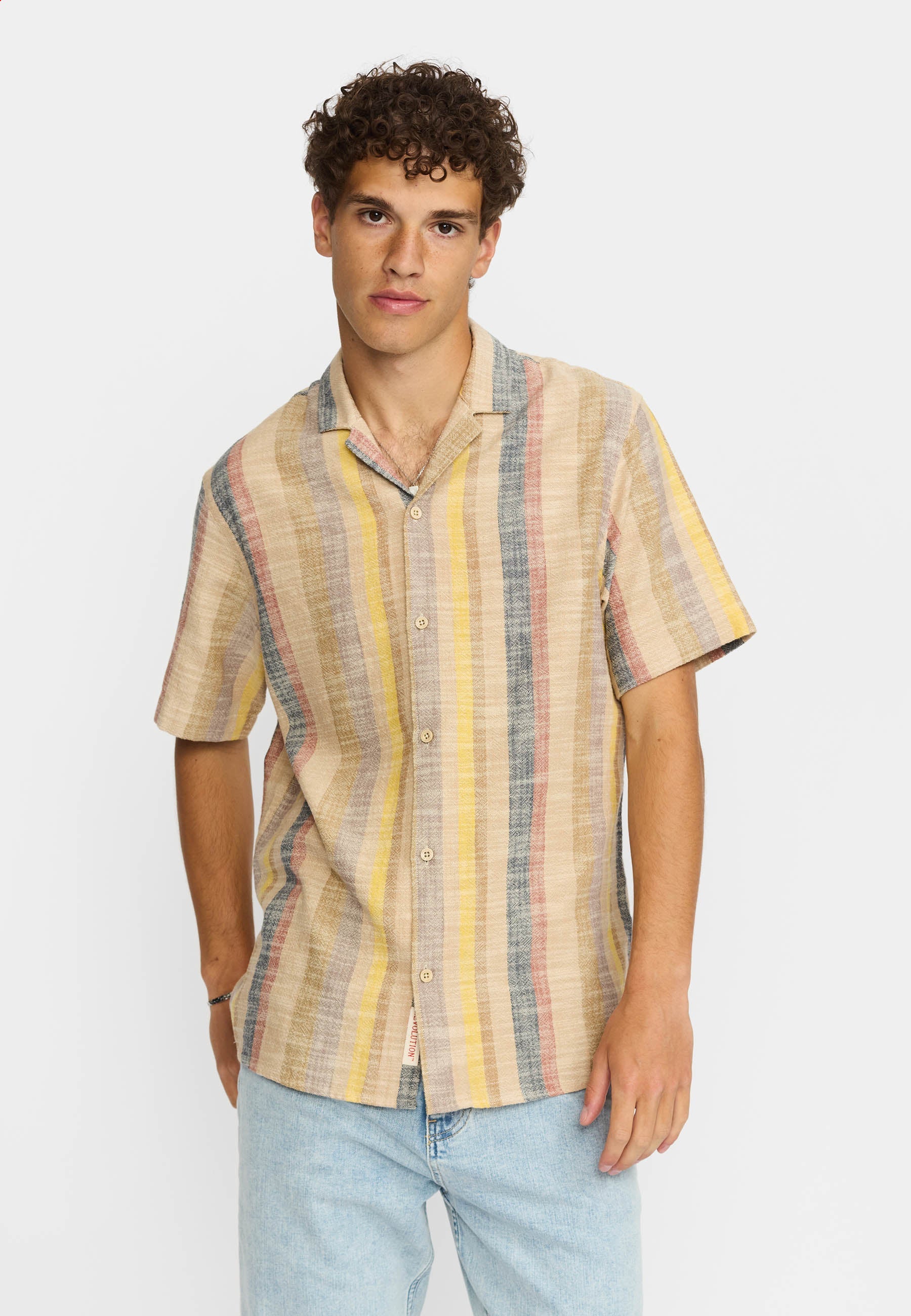 Short-Sleeved Cuban Shirt Brown
