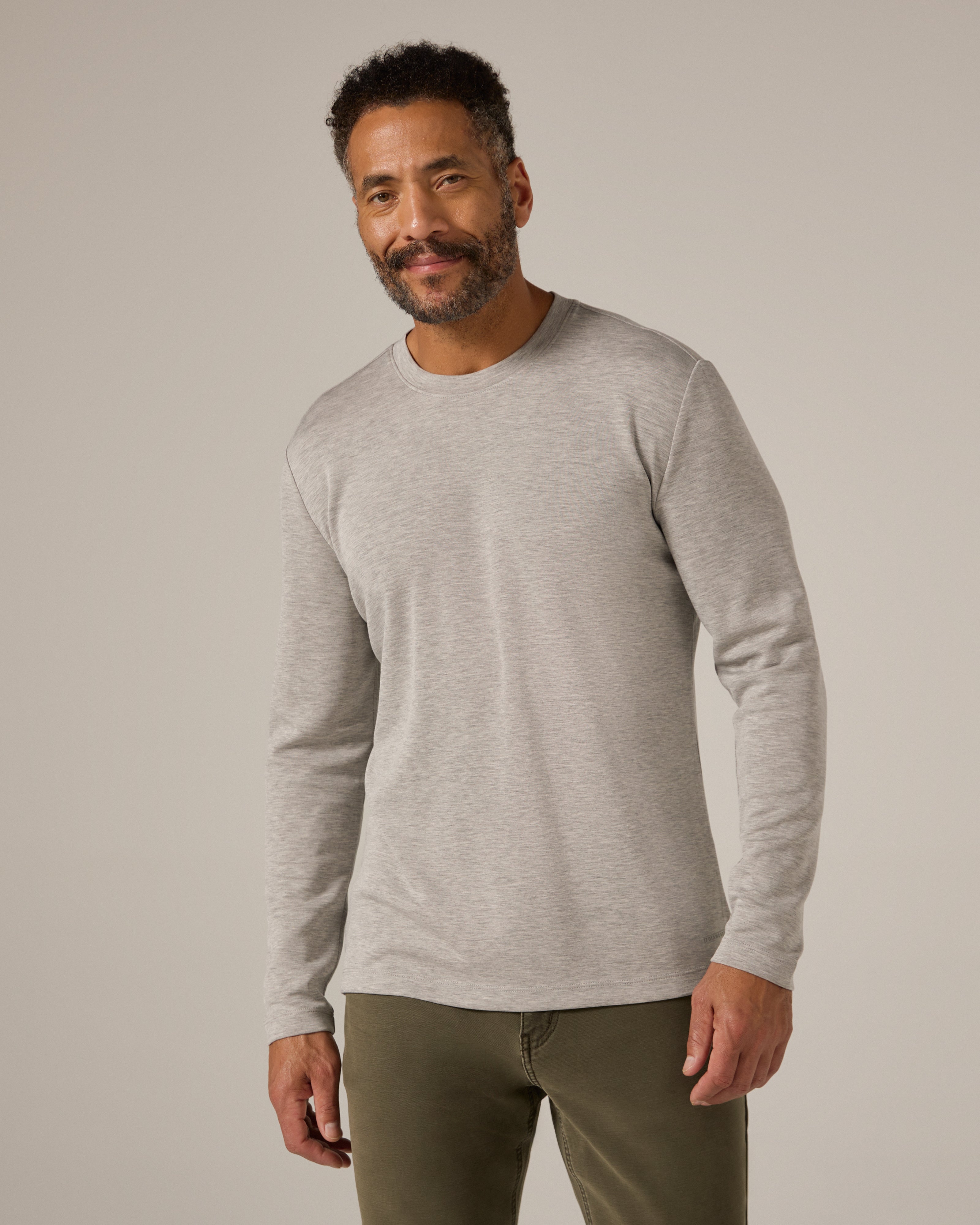 Rev Long Sleeve Modal Tee Heather Grey