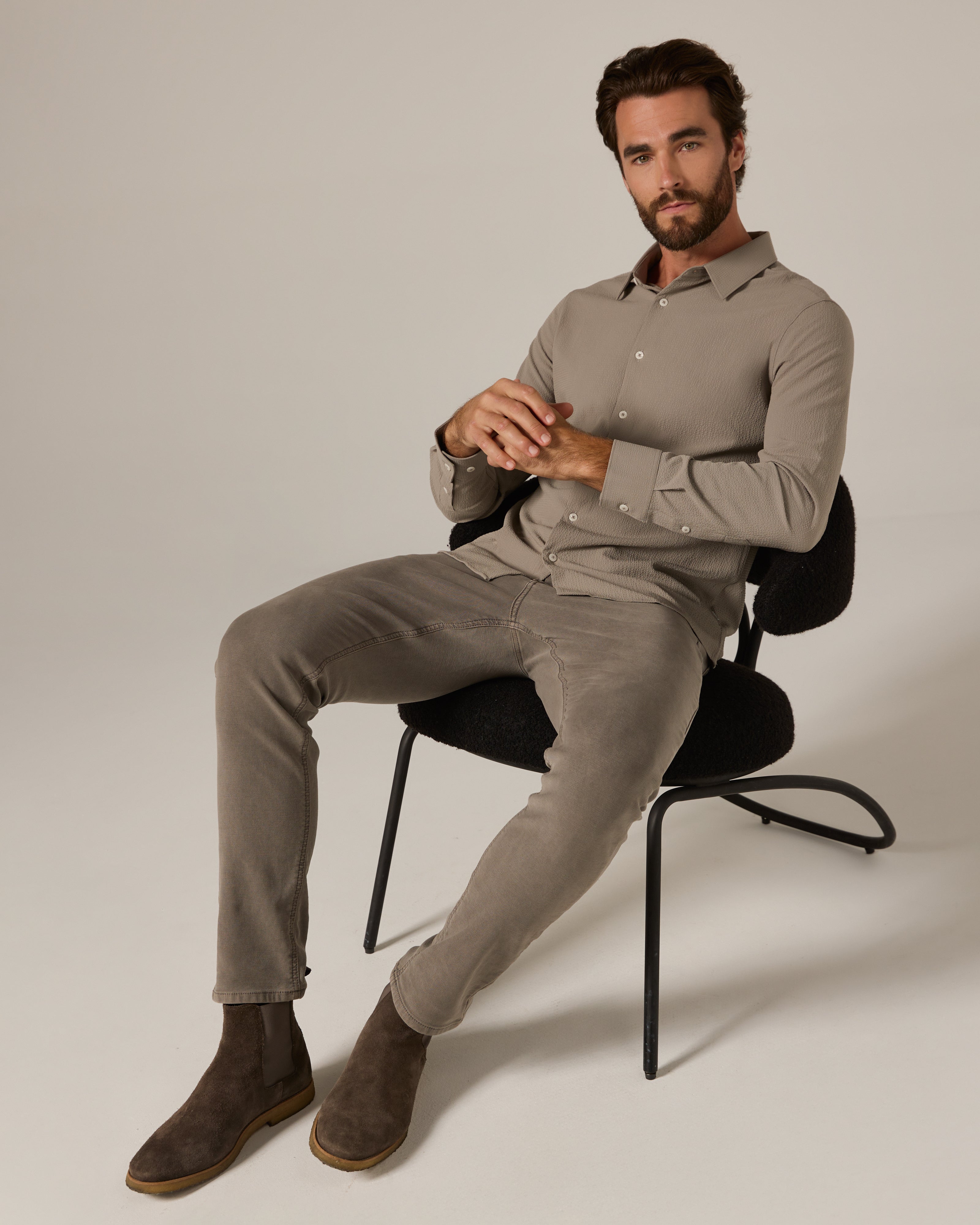 Drayton Long Sleeve Shirt Stone