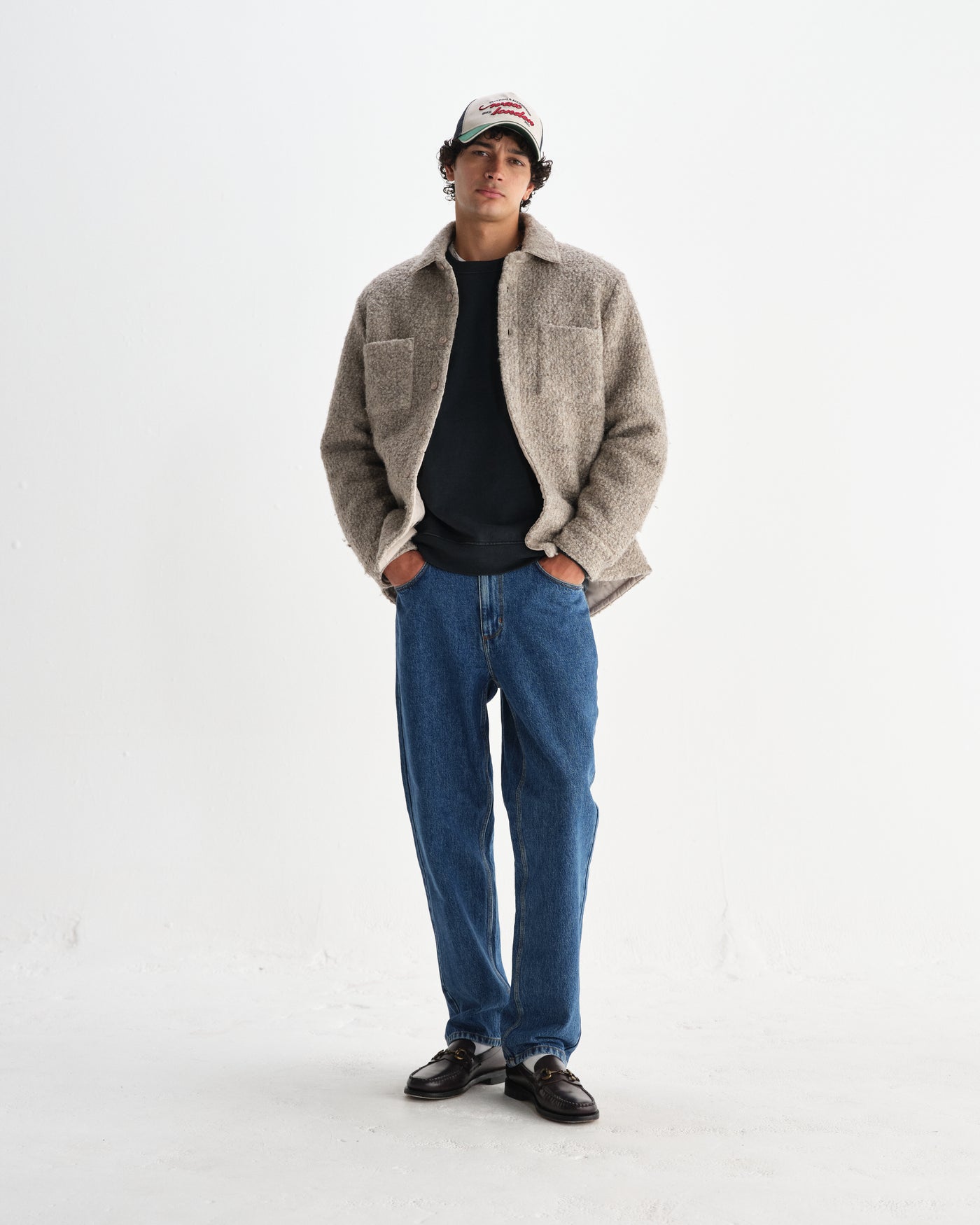 Mount Reversible Overshirt - Bobble Wool Natural