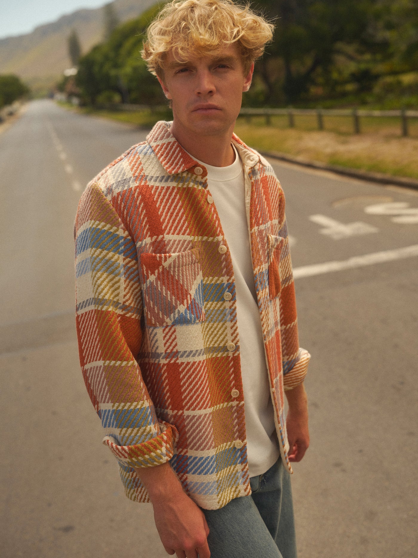 Whiting Overshirt in Bude Check Pastel Multi