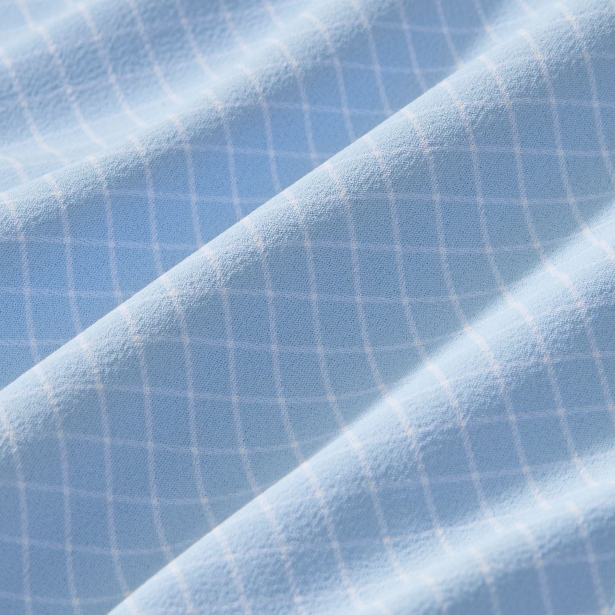 Leeward Long Sleeve Dress Shirt Cloud Blue Mini Grid