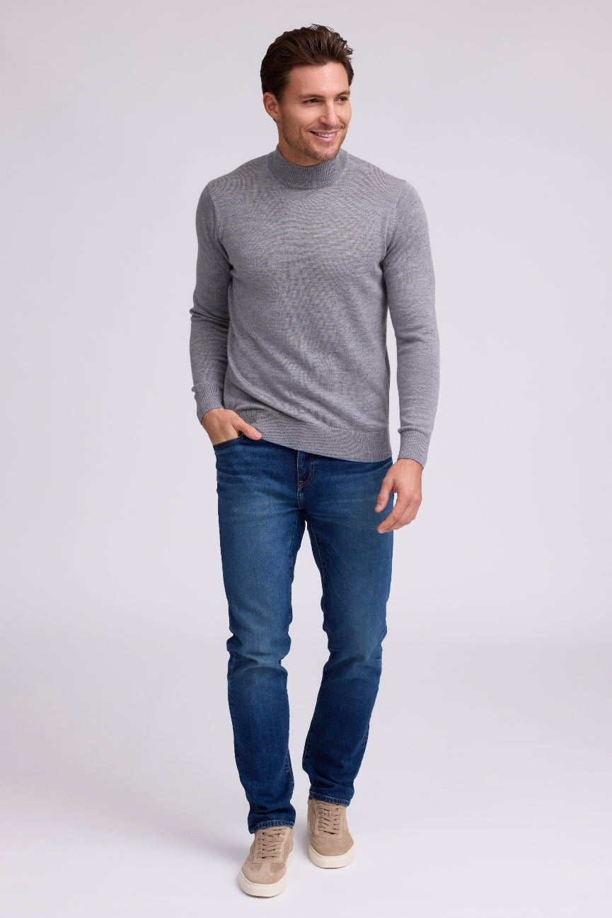 Classic Merino Mockneck Platinum