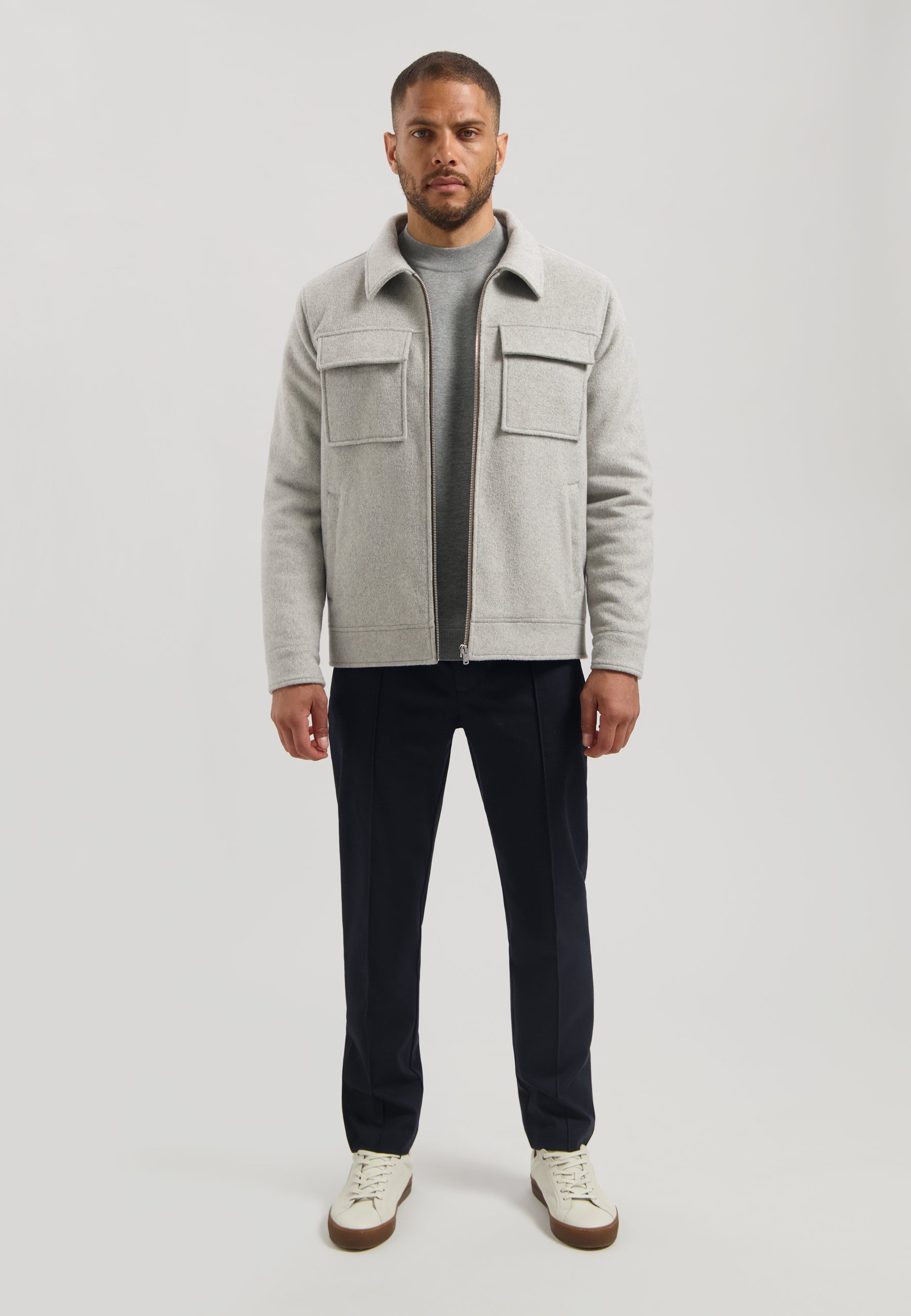 Colton Wool Jacket Ghost Grey