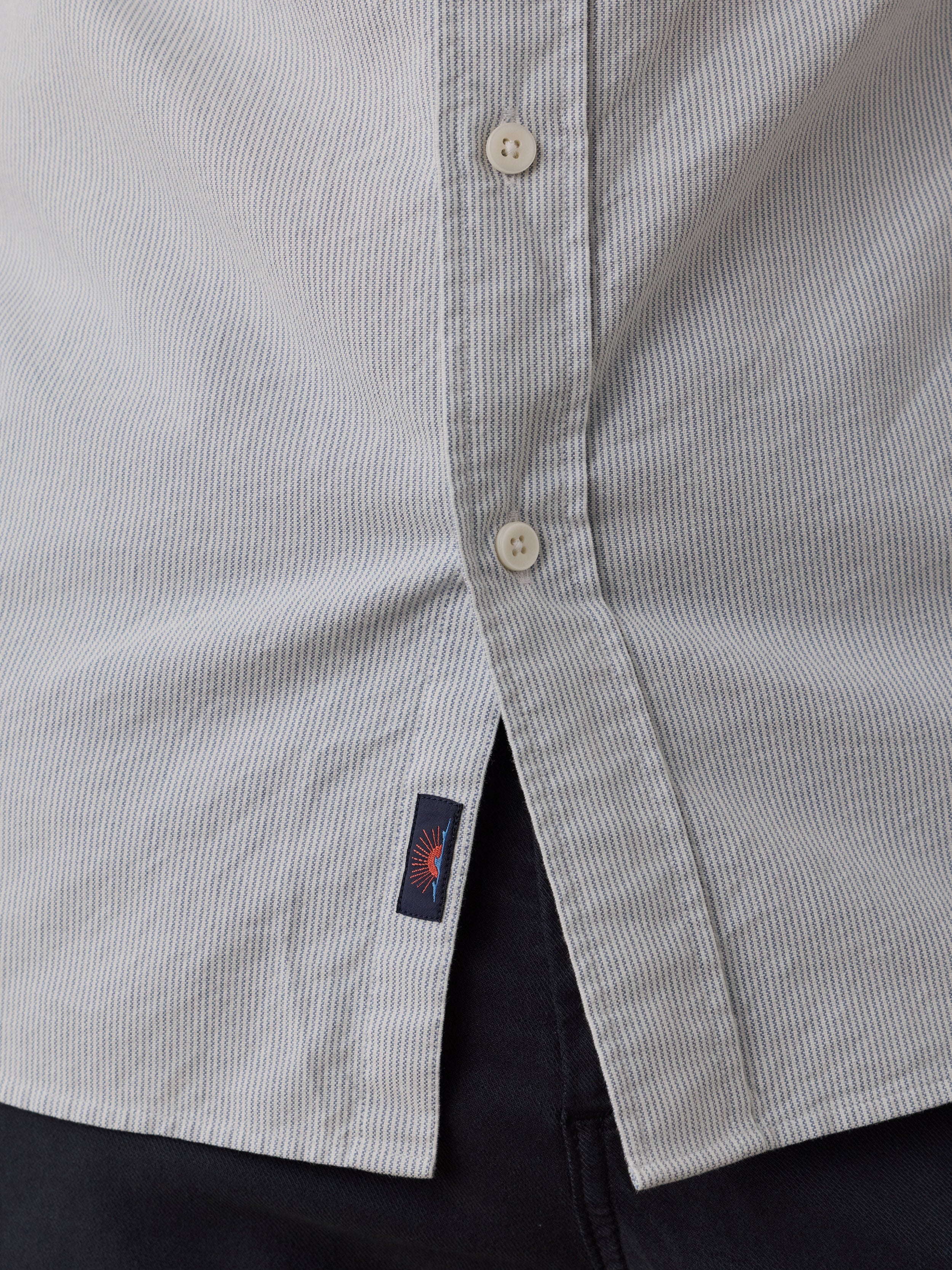 Laundered Oxford Shirt Classic Blue Stripe