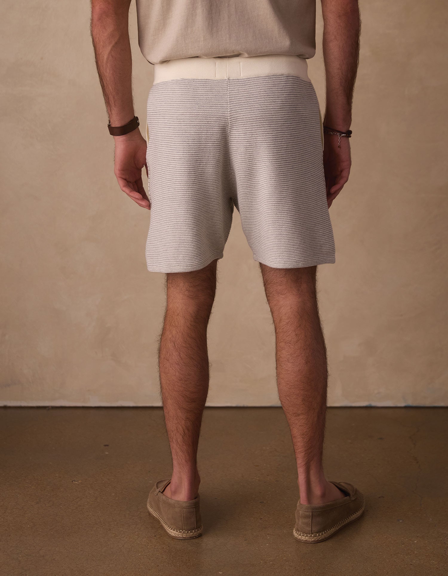 Robles Birdseye Knit Short Cream/Grey