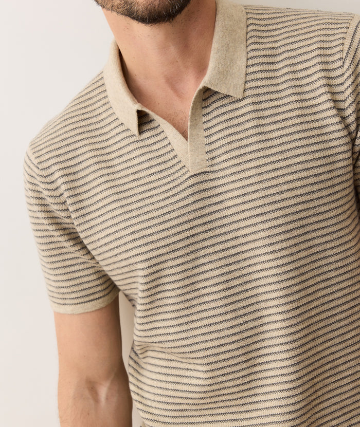 Liam Sweater Polo Natural/Charcoal