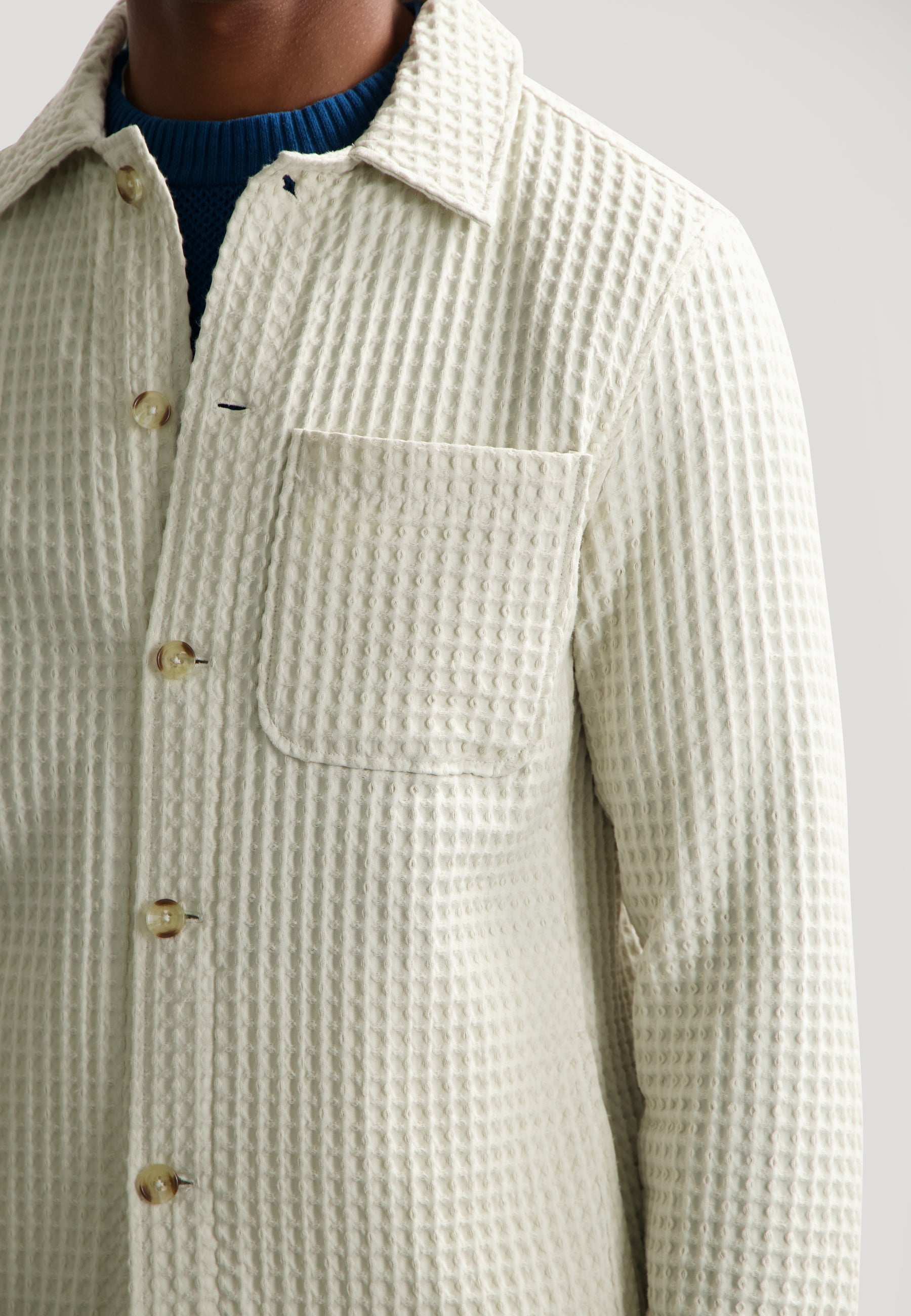 Lino FW Overshirt Silver Birch