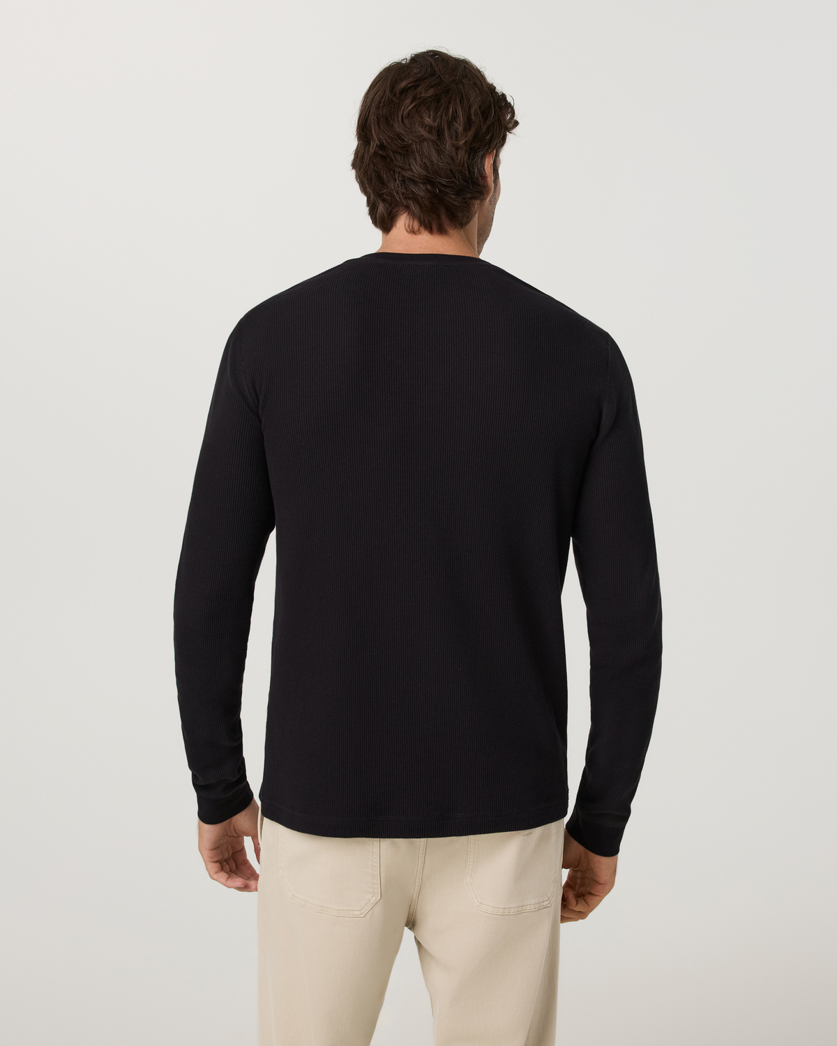 Waffle Henley Black