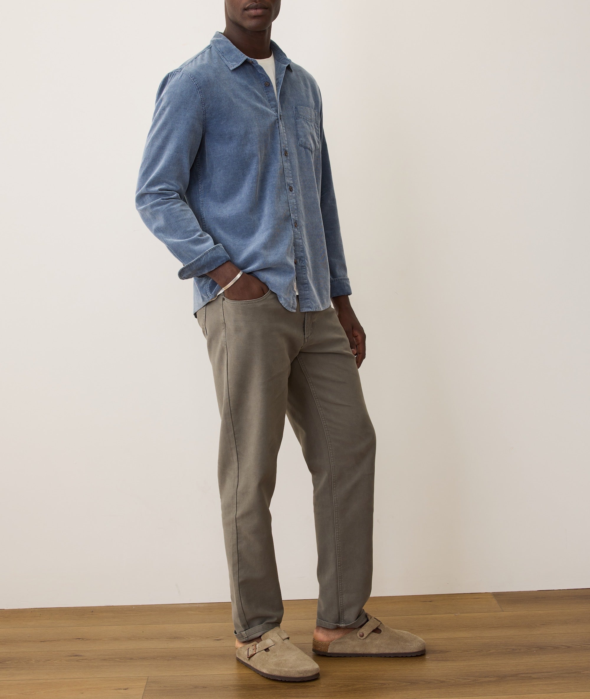 Lightweight Corduroy Shirt Indigo
