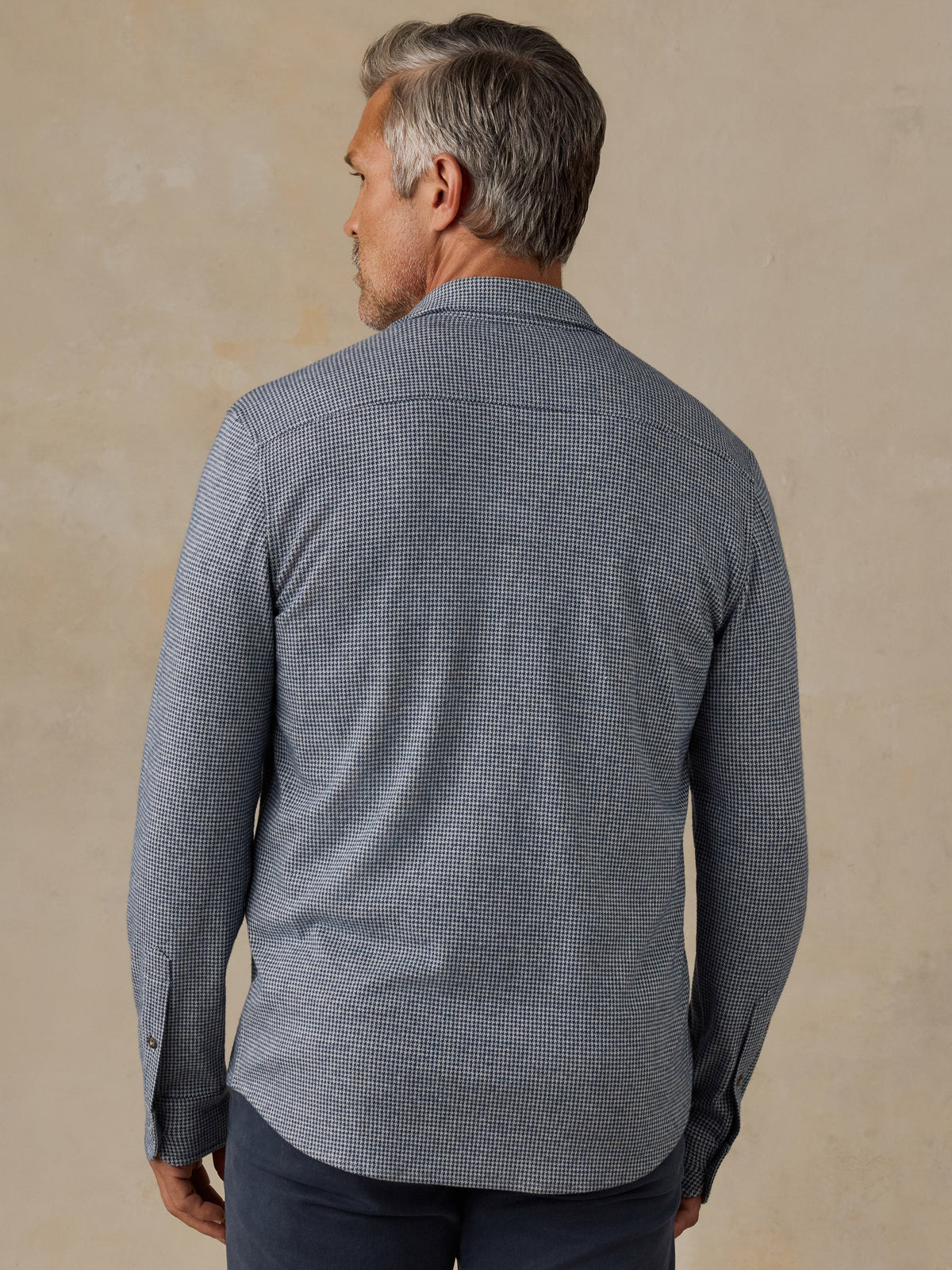 Legend Sweater Shirt Navy Cream Pincheck