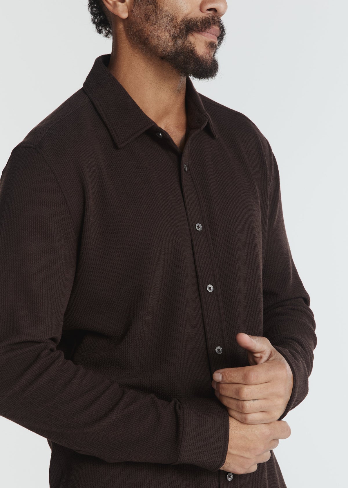 Levine Long Sleeve Shirt Walnut