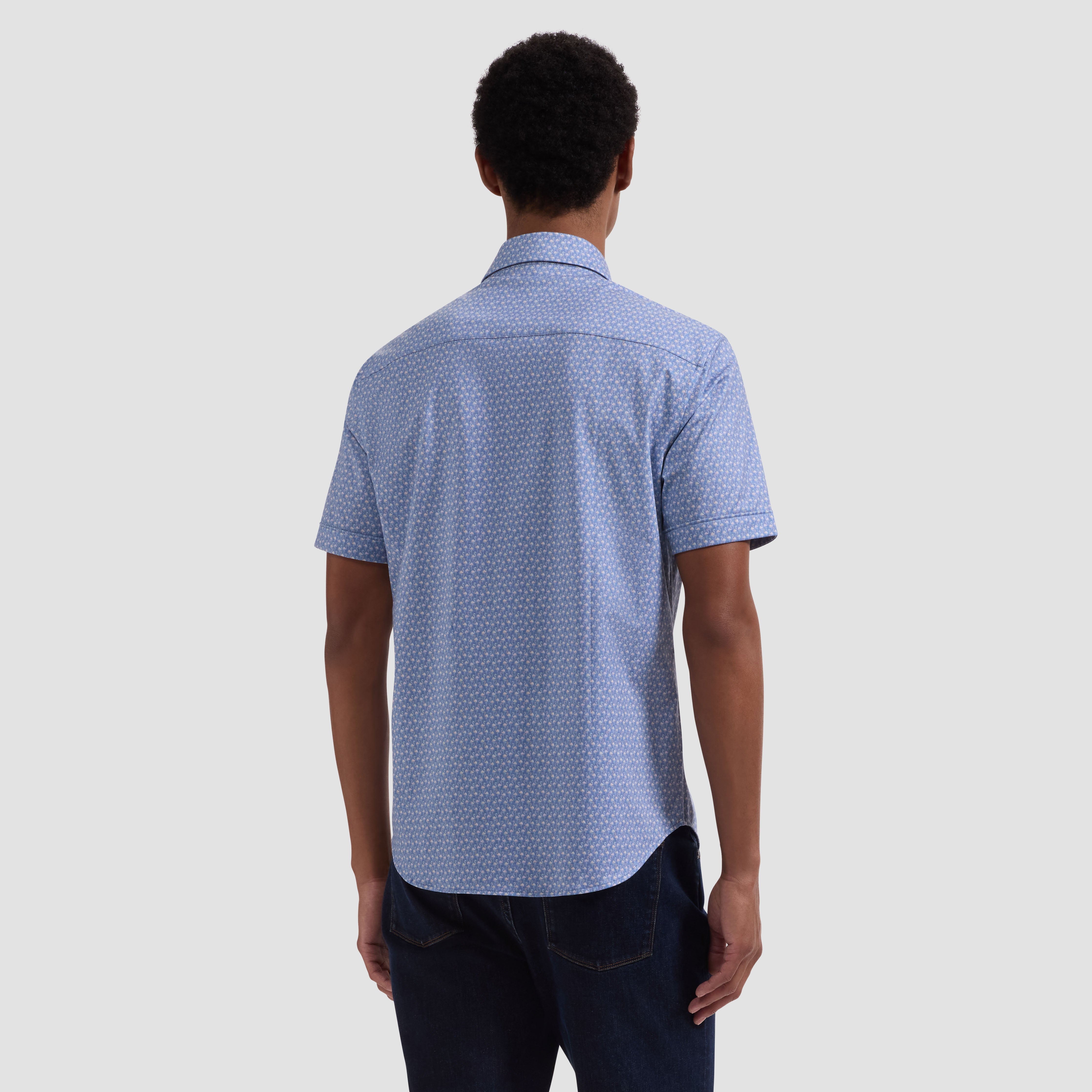 OOOHCotton Miles Short Sleeve Shirt Cobalt