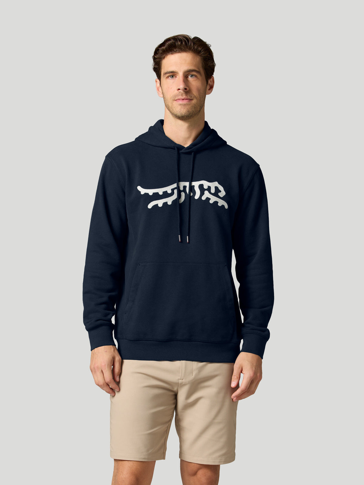 Icon Chainstitch Hoodie Navy Blazer
