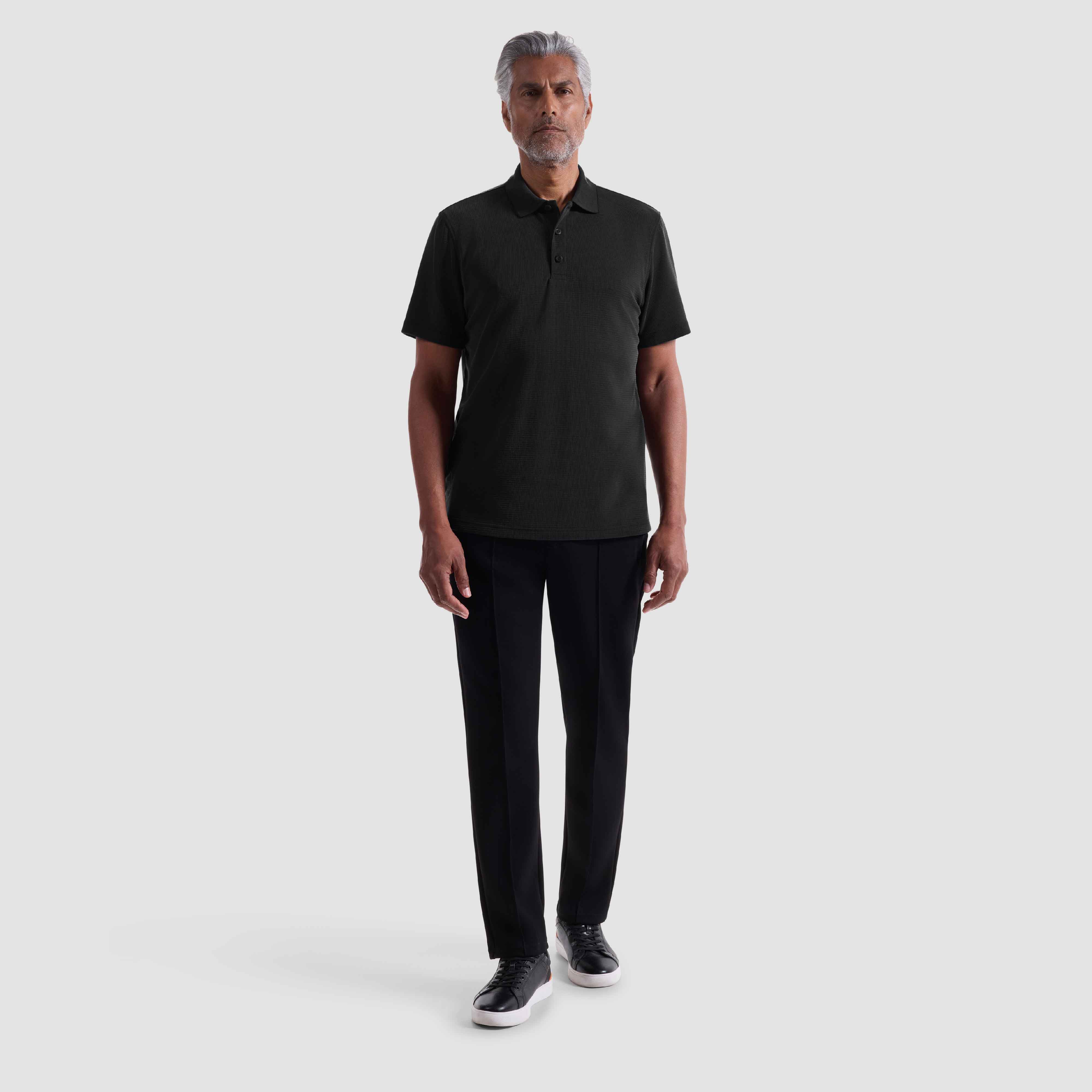 Oscar Ottoman Polo Shirt Black