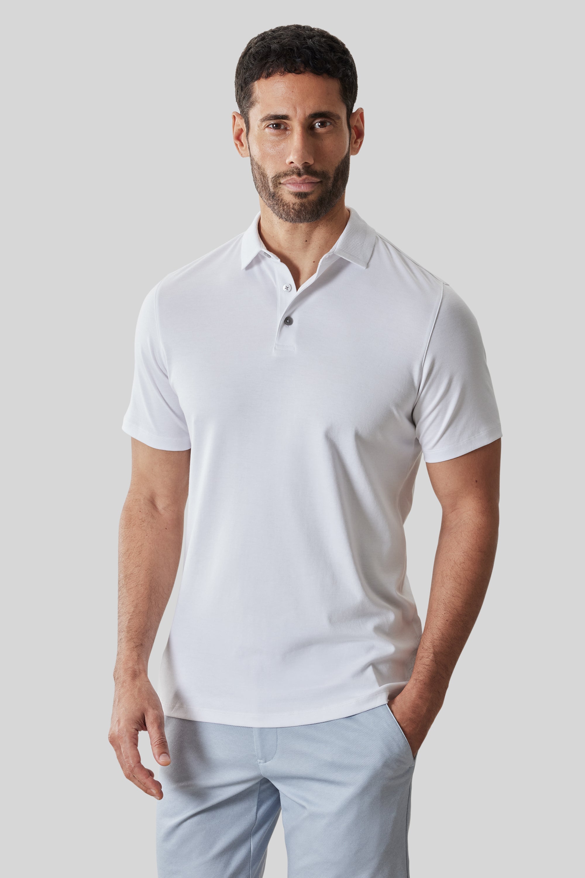 Georgia SS Polo Textured White