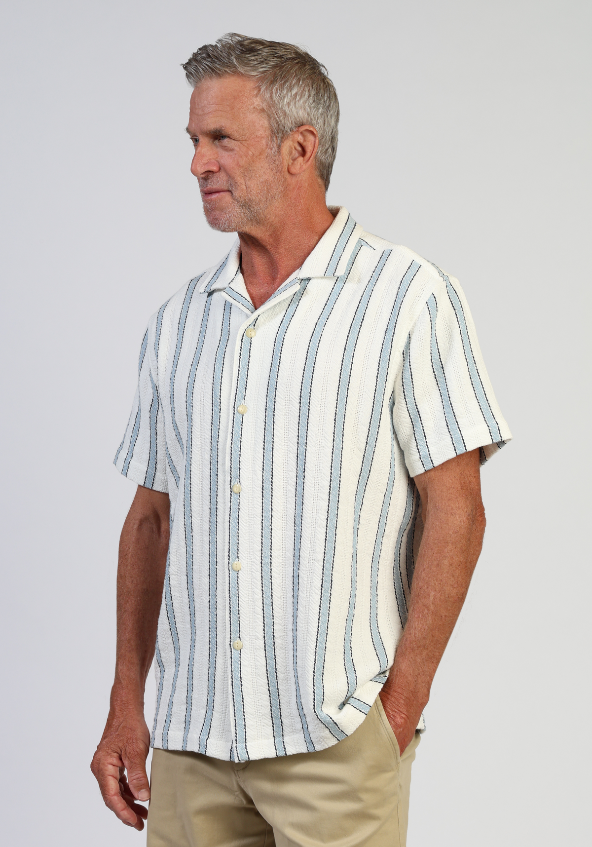 Cabana Shirt Natural/Blue